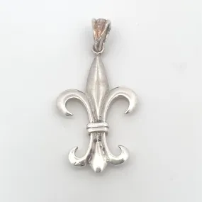 Fleur-de-Lis  925 Sterling Silver Pendant