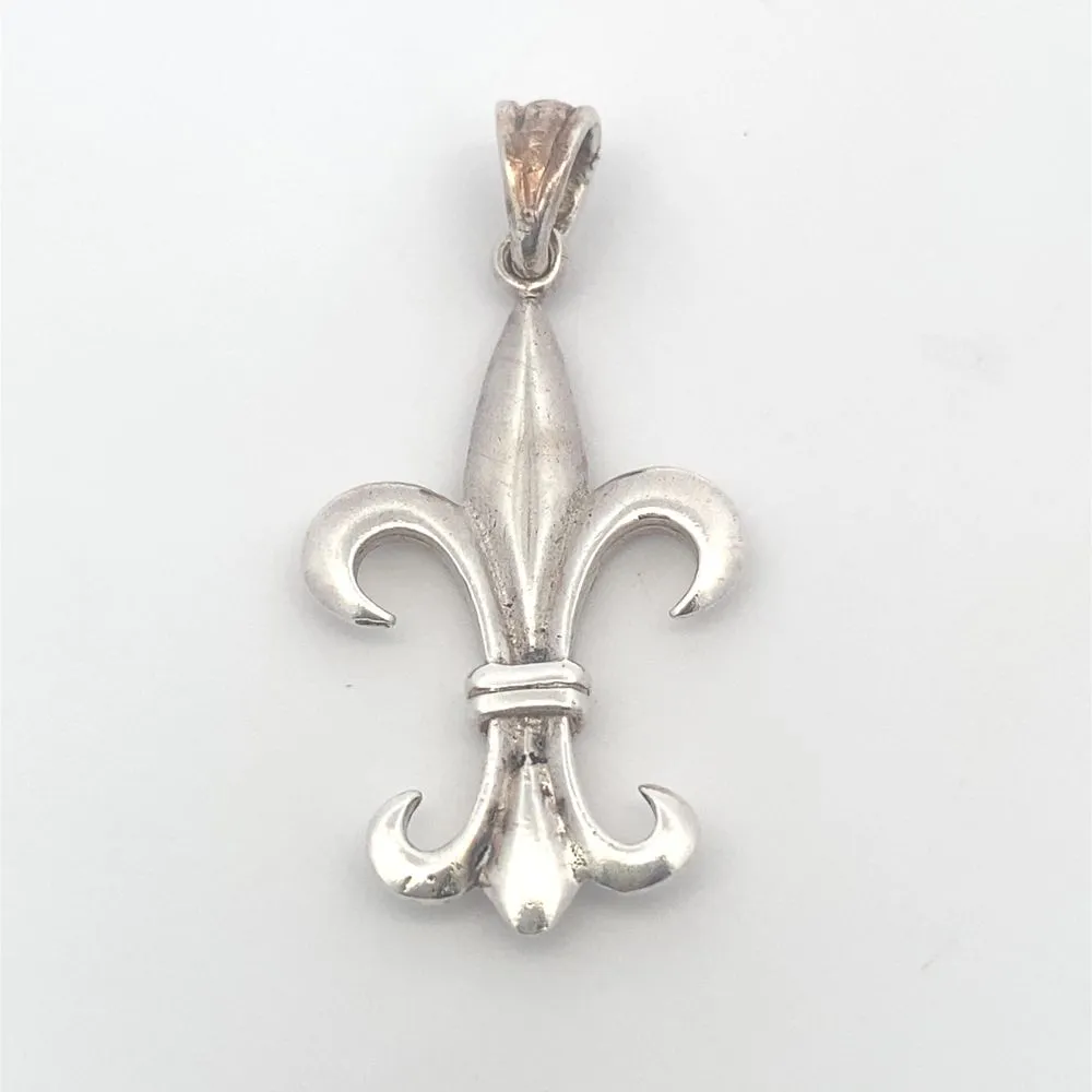 Fleur-de-Lis  925 Sterling Silver Pendant