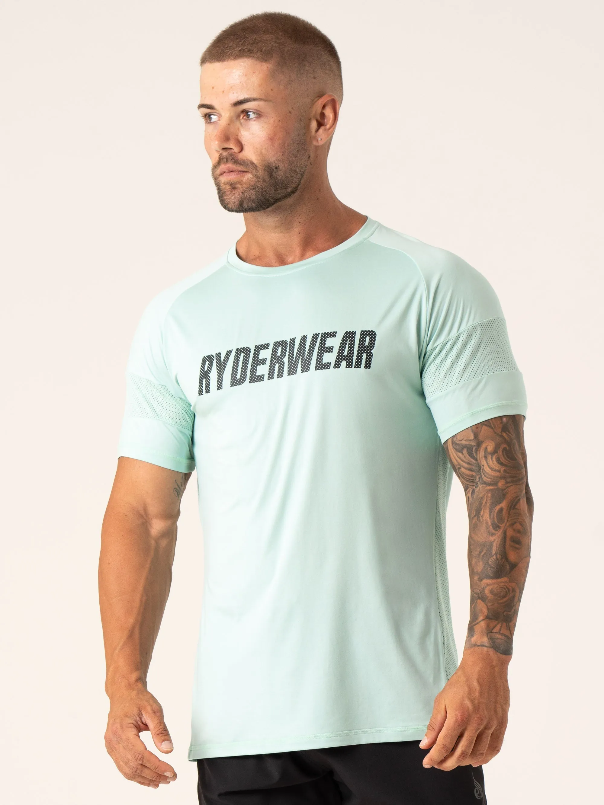 Flex Mesh T-Shirt - Aqua