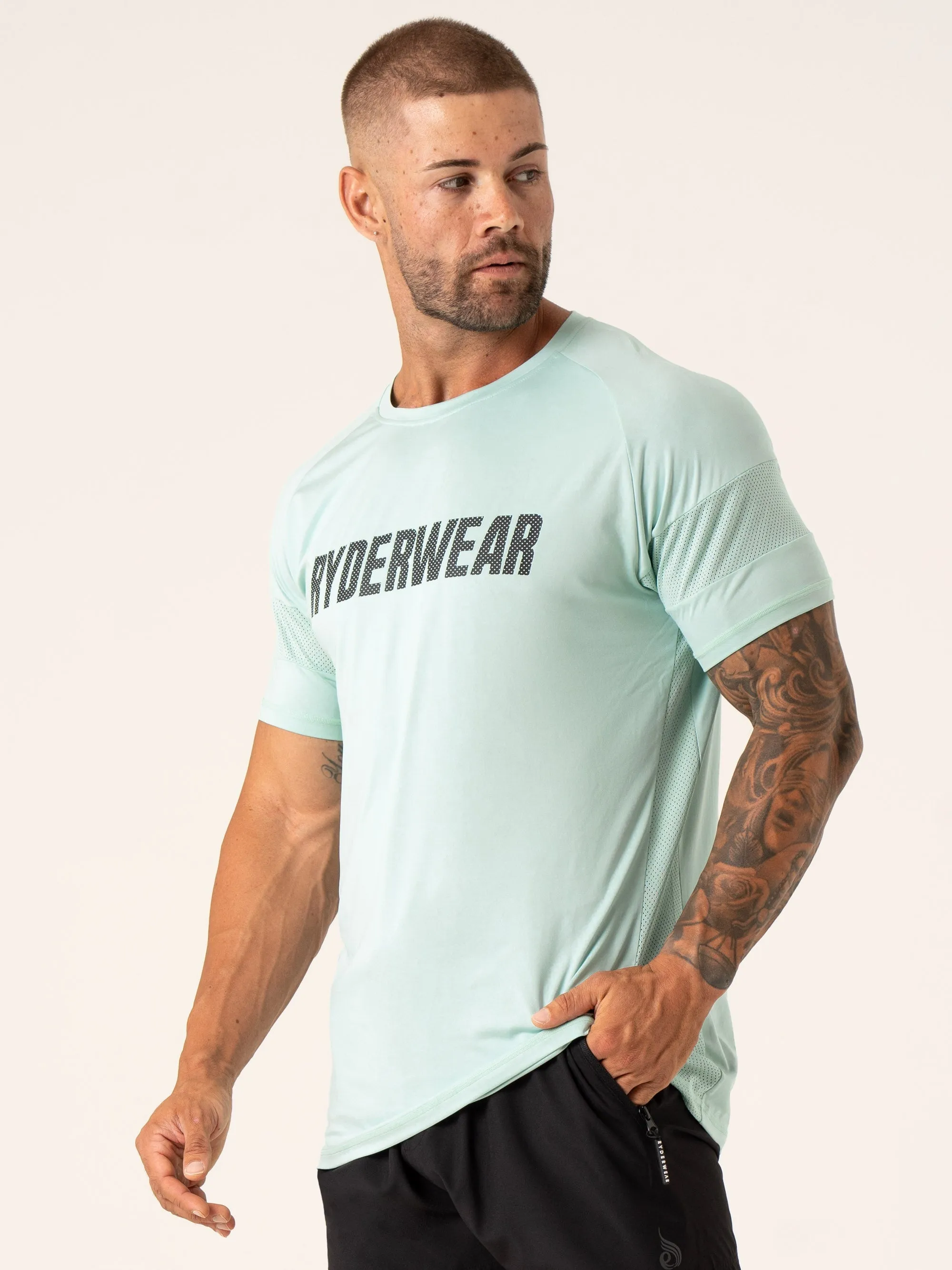 Flex Mesh T-Shirt - Aqua