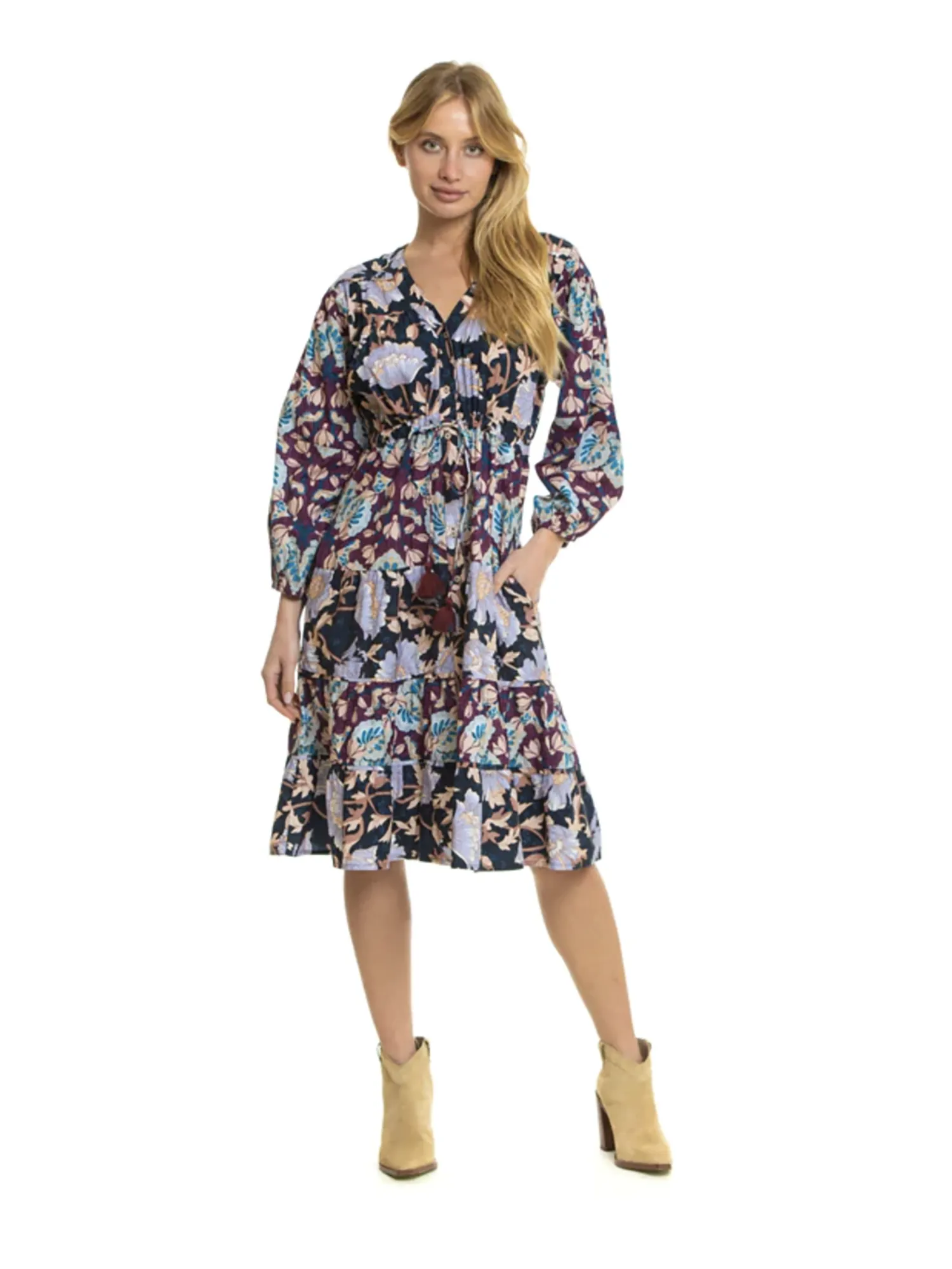 Floral Midi Dress | Tolani