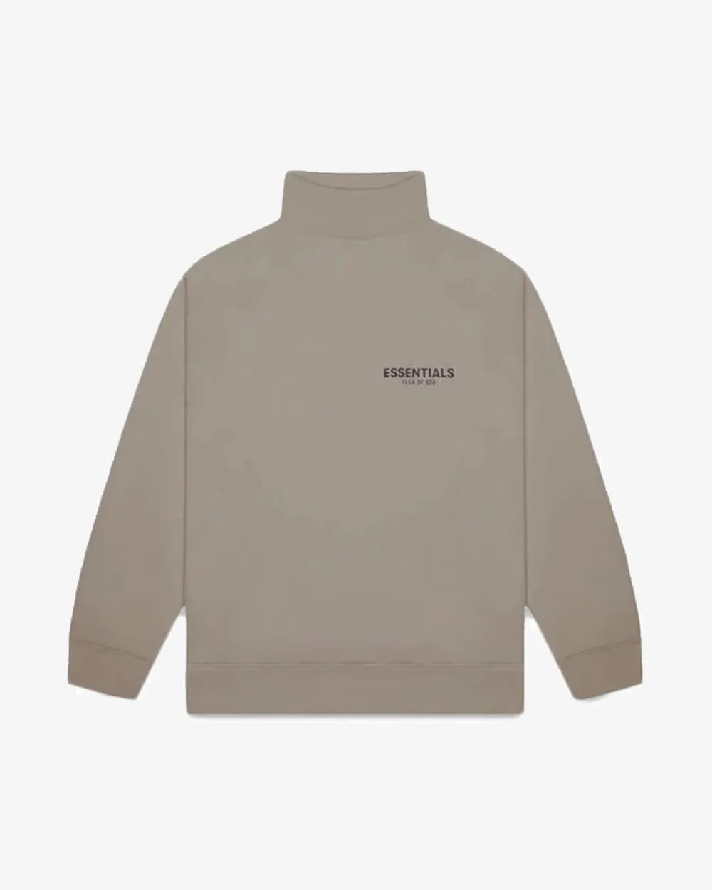 FOG ESSENTIALS FW20 SILICON APPLIQUE LOGO TAUPE MOCKNECK CREW