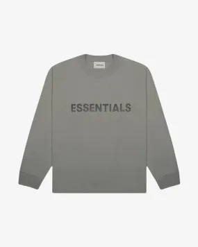 FOG ESSENTIALS SS20 SILCON APPLIQUE LOGO CHARCOAL LONGSLEEVE