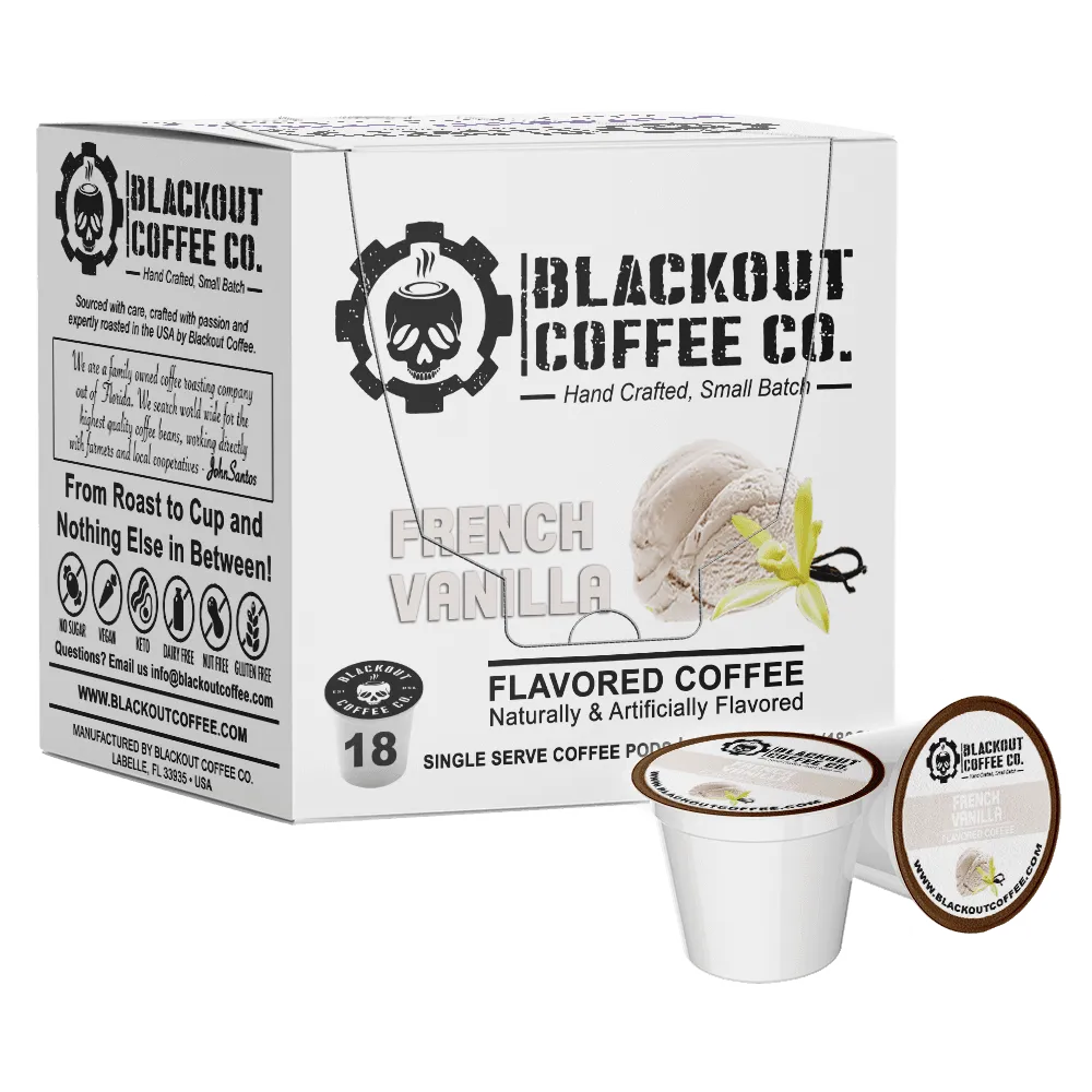 FRENCH VANILLA FLAVORED COFFEE PODS 18CT