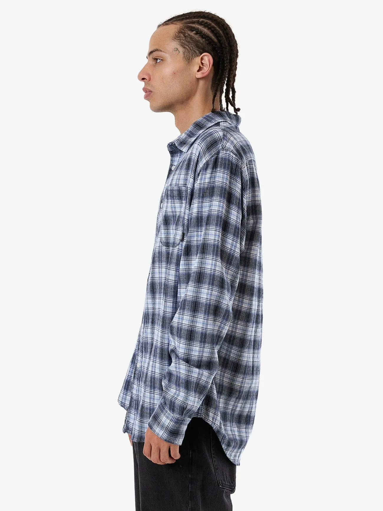 Friendly Service Flannel Long Sleeve Shirt - Iceberg