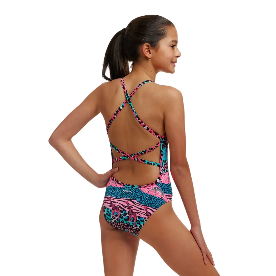 Funkita Girls Strapped In One Piece FKS034G - Wild Things