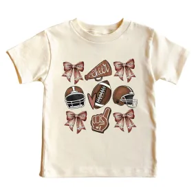 Girlie Football Kids Graphic Tee | Natural