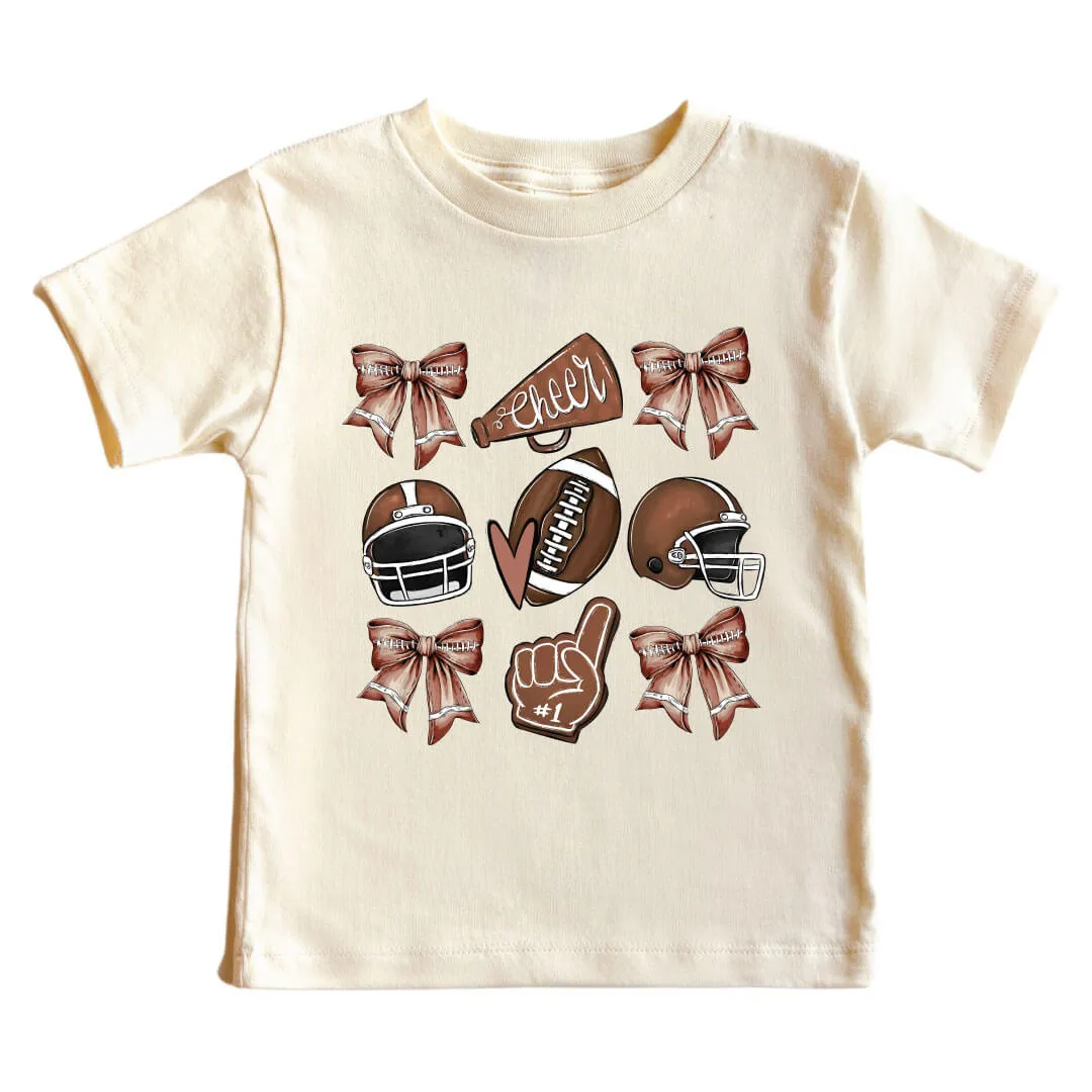 Girlie Football Kids Graphic Tee | Natural