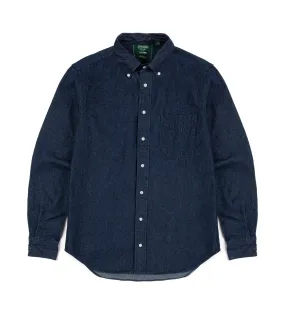 Gitman Vintage Cotton Denim Button Down Shirt: Dark Blue