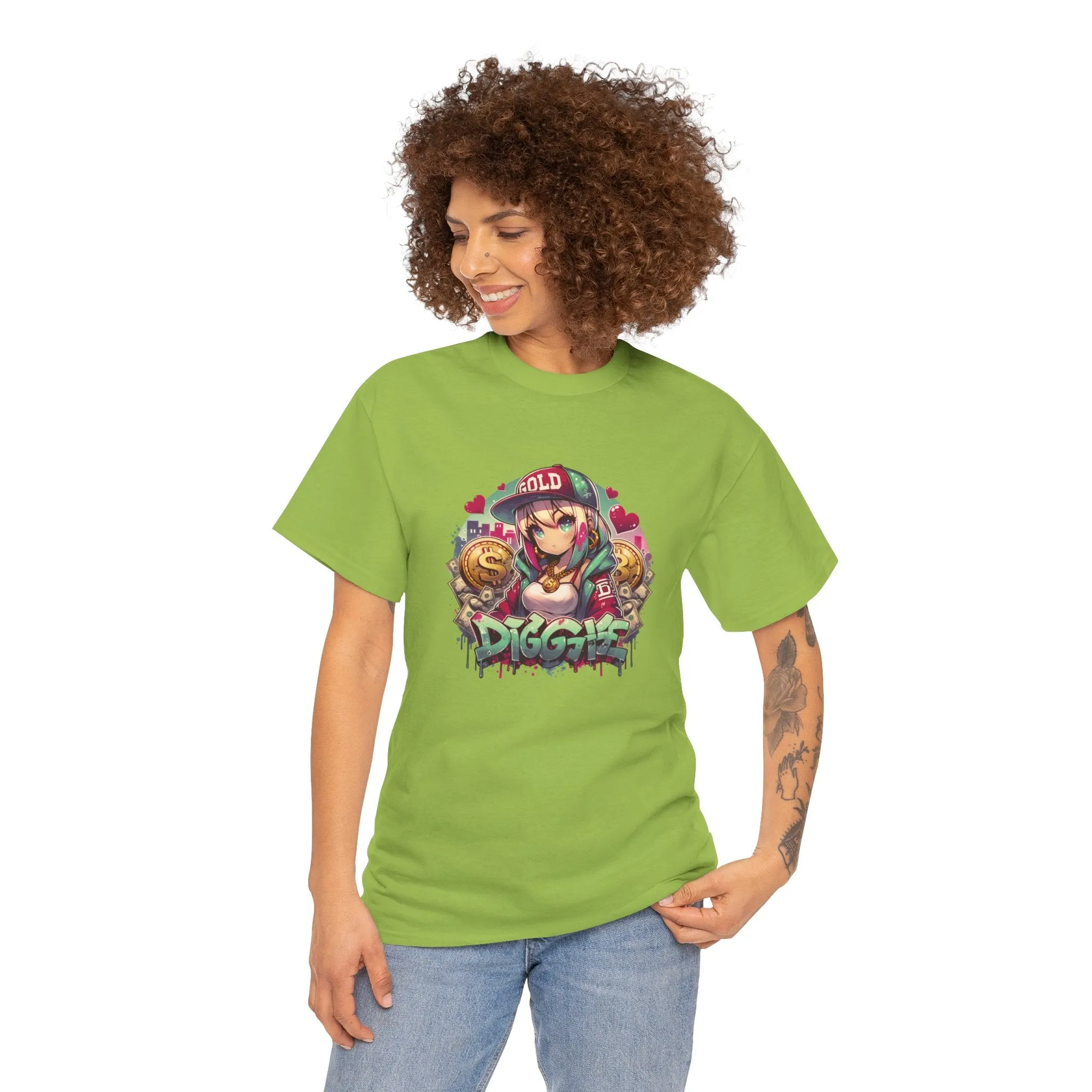 Graffiti Anime Girls Unisex Heavy Cotton Tee