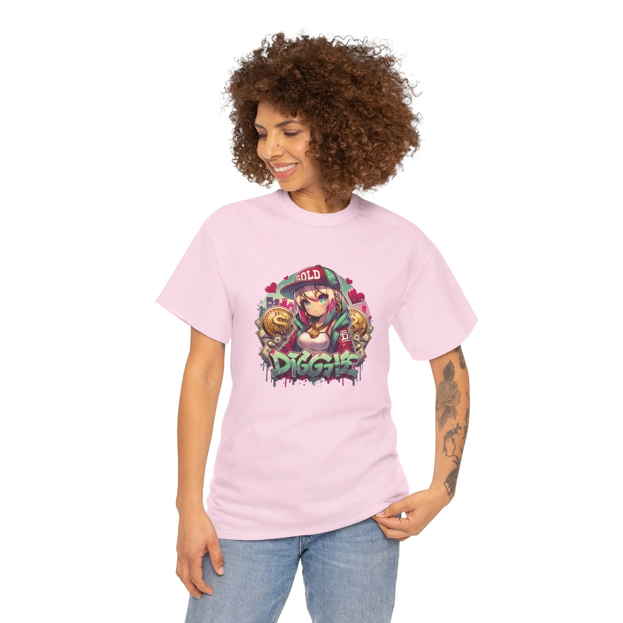 Graffiti Anime Girls Unisex Heavy Cotton Tee