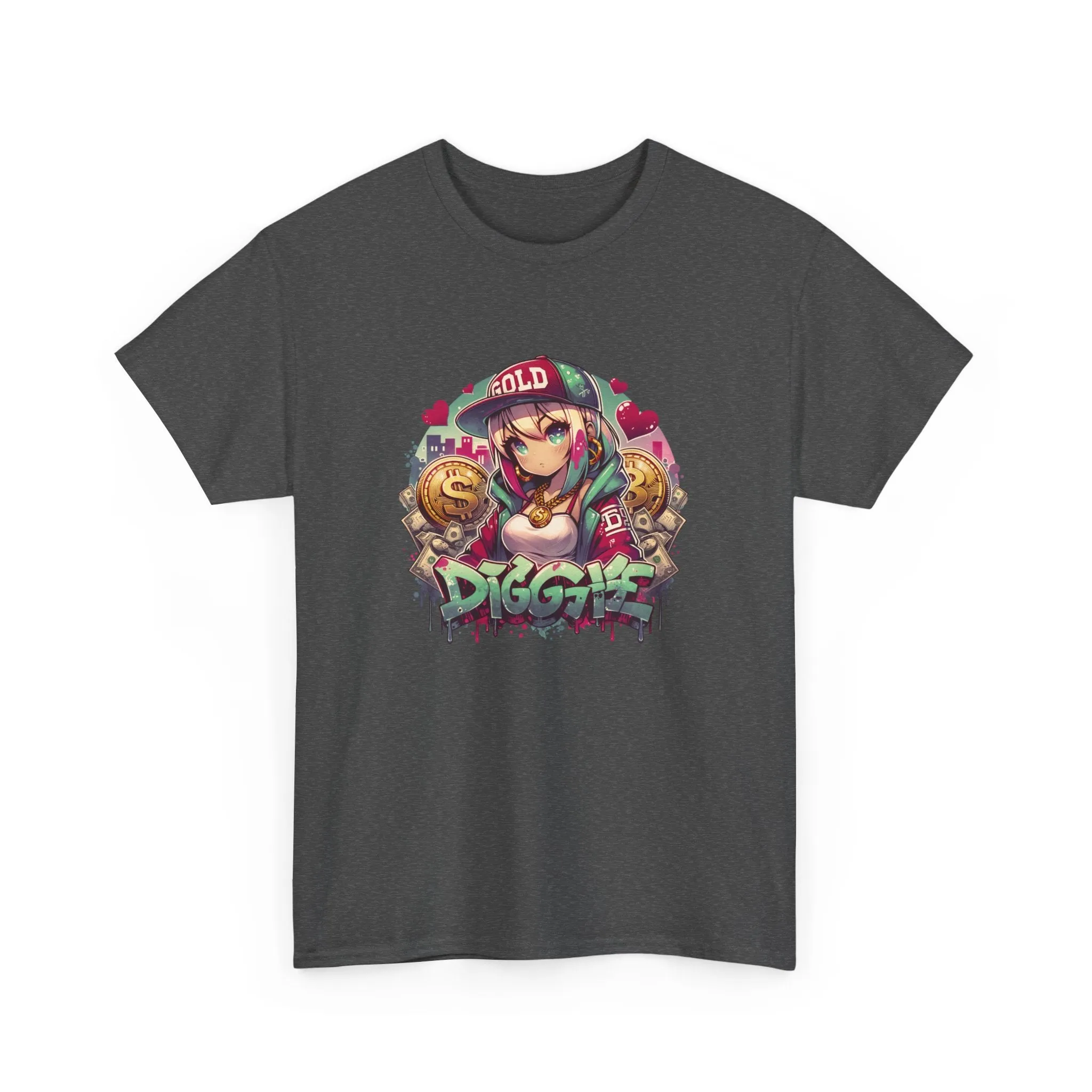 Graffiti Anime Girls Unisex Heavy Cotton Tee