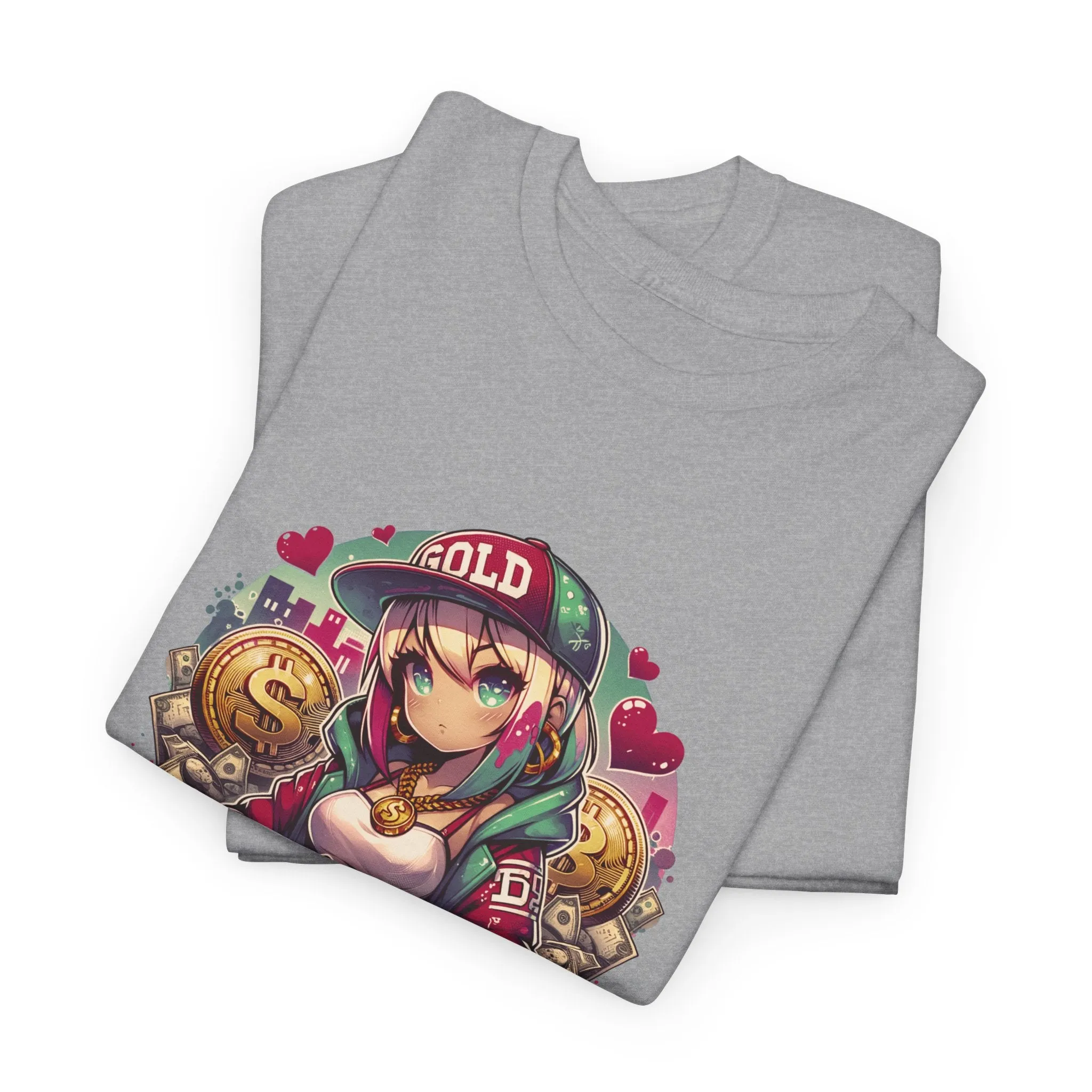 Graffiti Anime Girls Unisex Heavy Cotton Tee