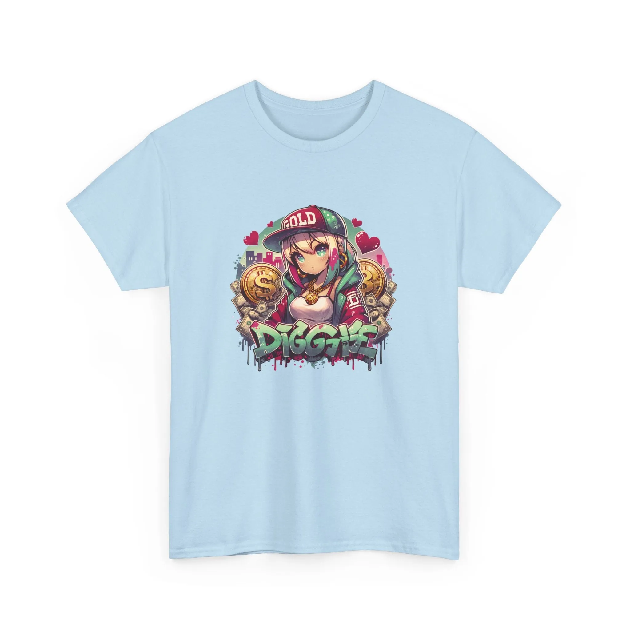 Graffiti Anime Girls Unisex Heavy Cotton Tee