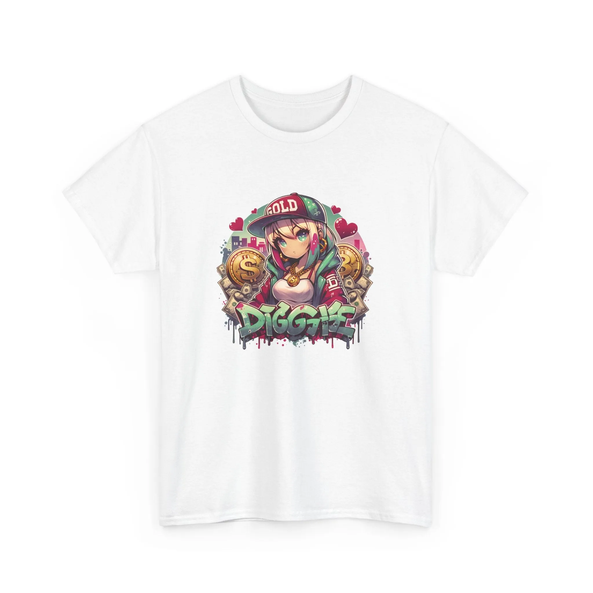 Graffiti Anime Girls Unisex Heavy Cotton Tee