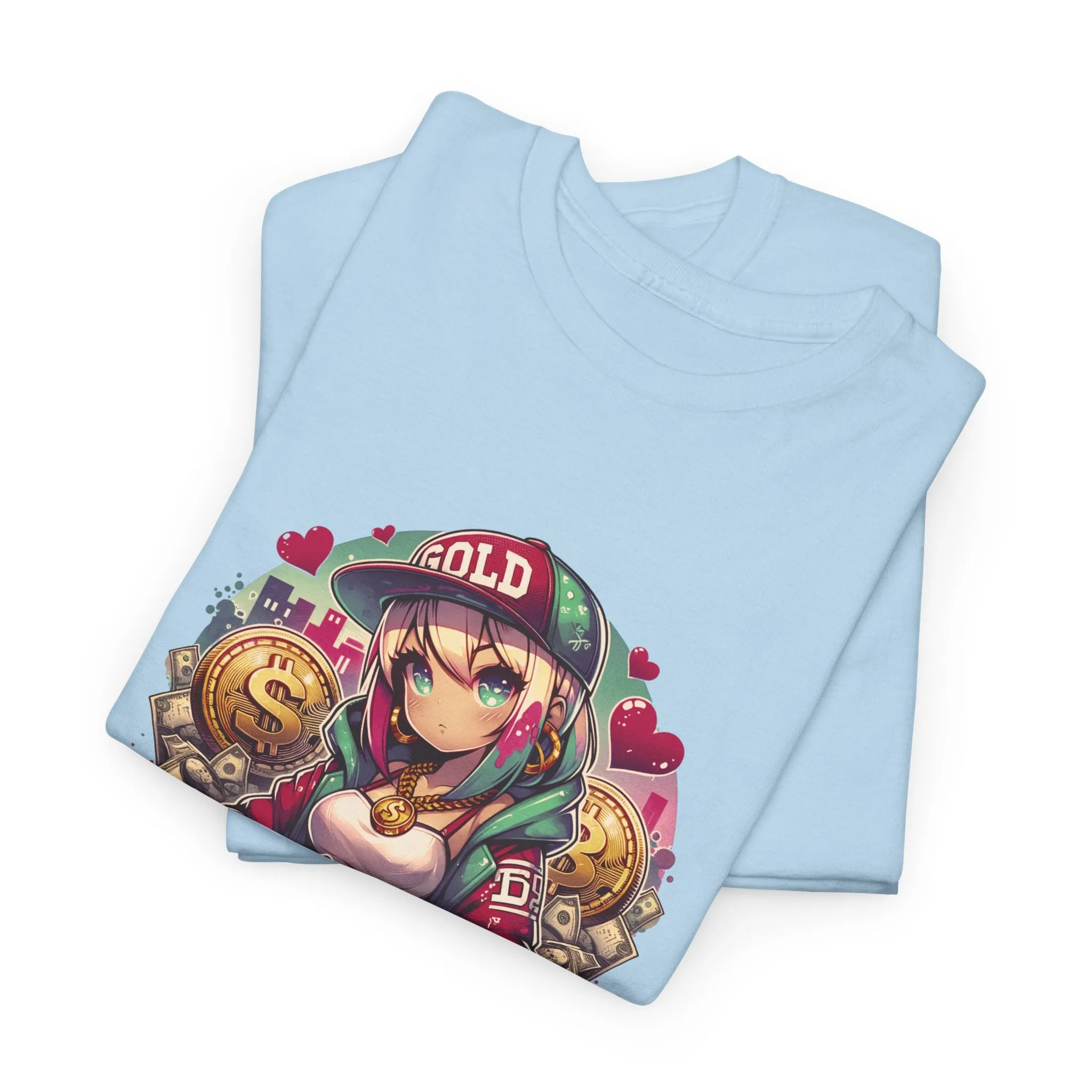 Graffiti Anime Girls Unisex Heavy Cotton Tee