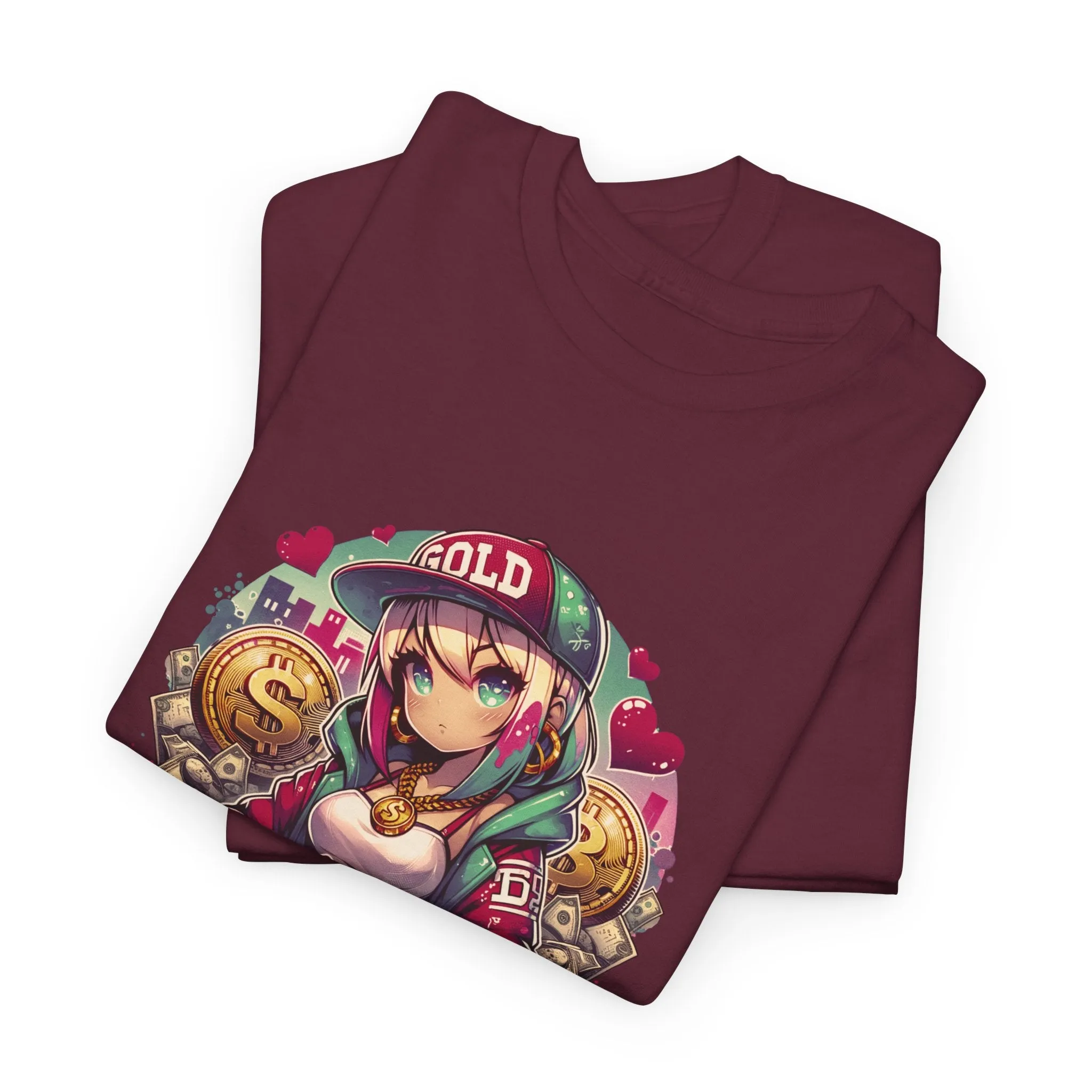 Graffiti Anime Girls Unisex Heavy Cotton Tee