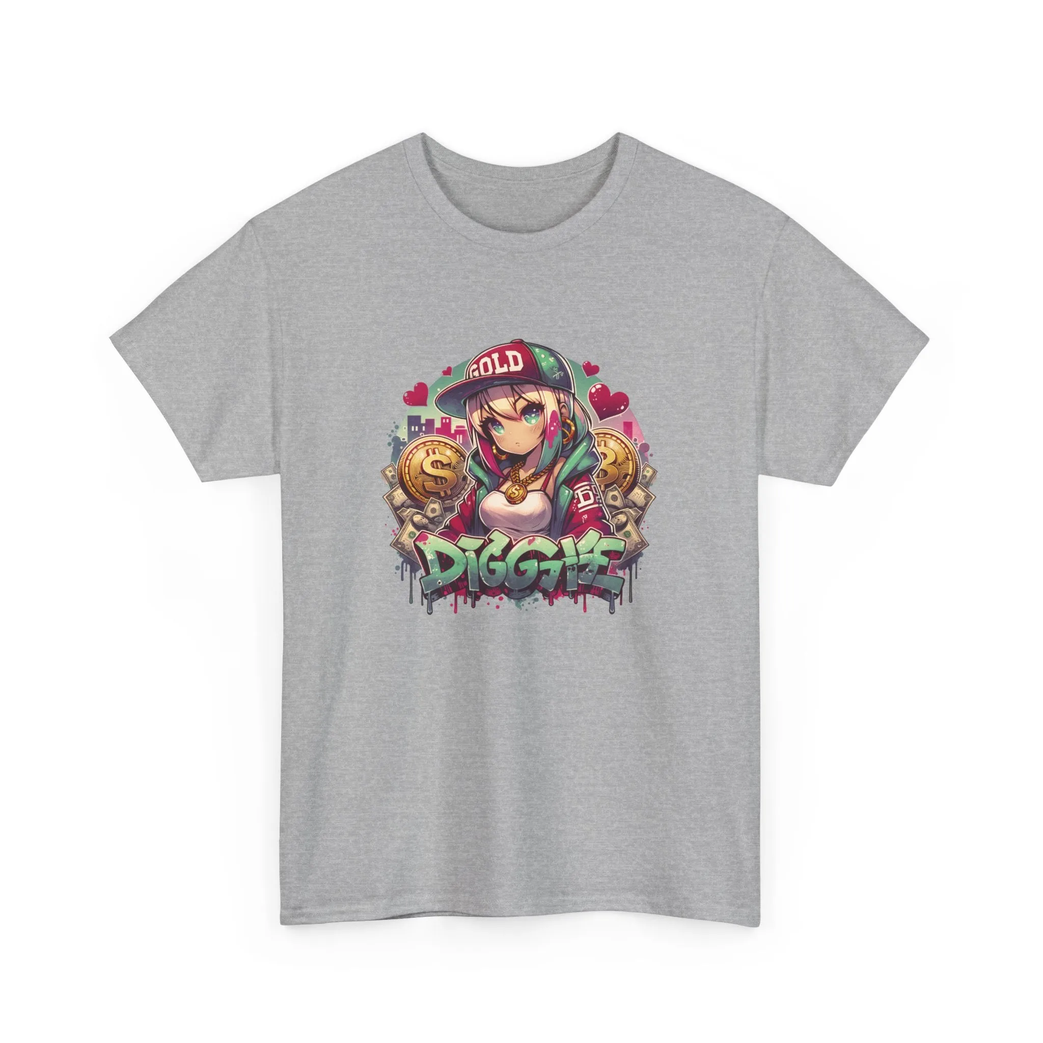 Graffiti Anime Girls Unisex Heavy Cotton Tee