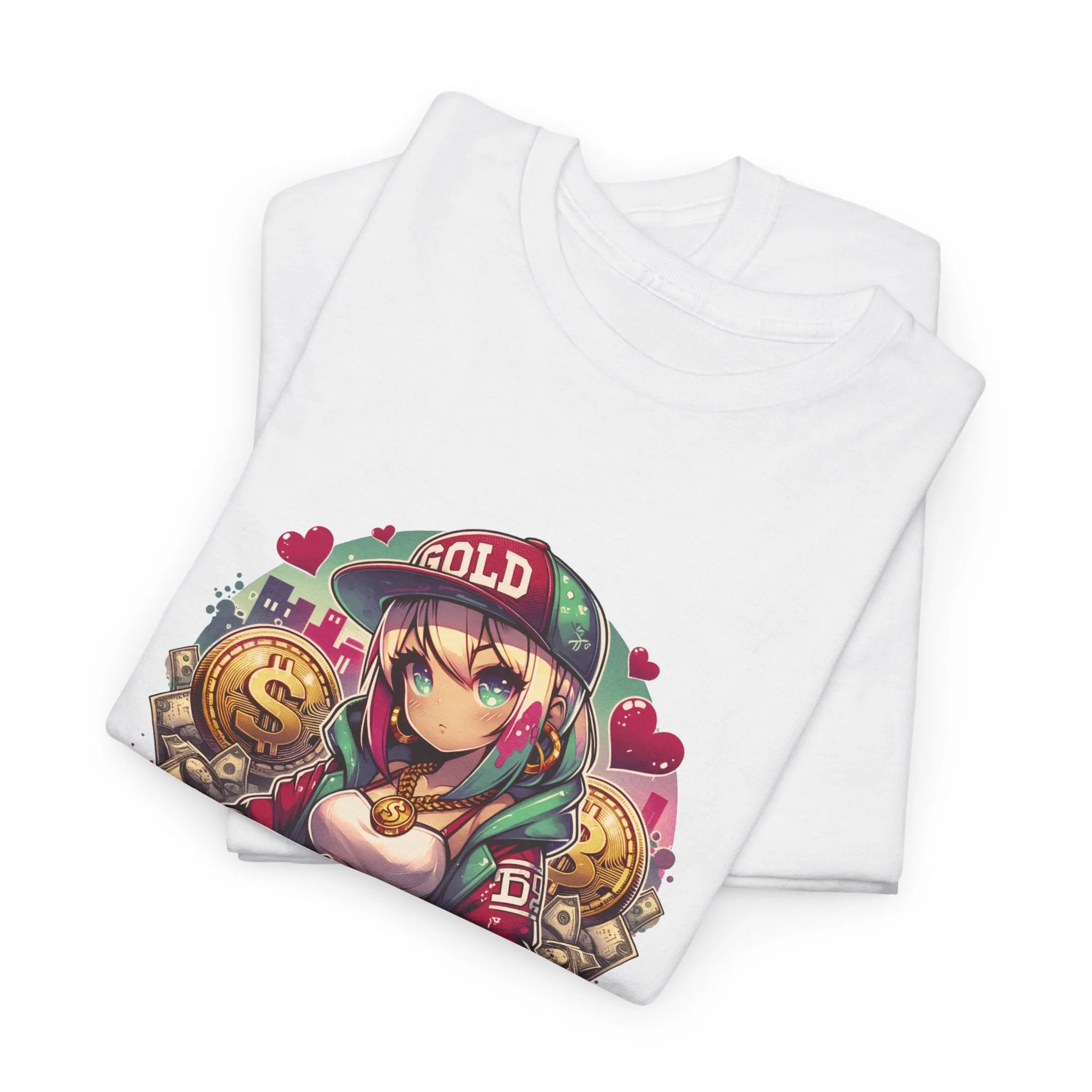 Graffiti Anime Girls Unisex Heavy Cotton Tee