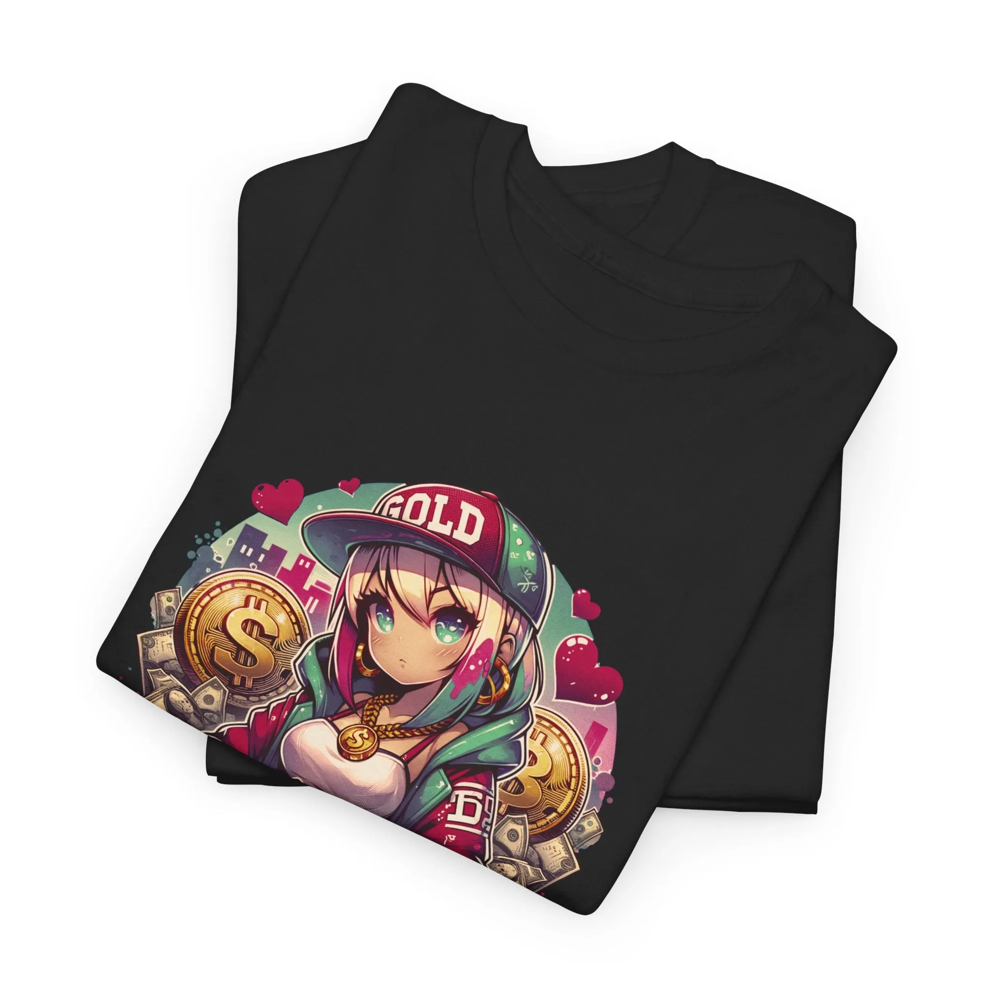 Graffiti Anime Girls Unisex Heavy Cotton Tee