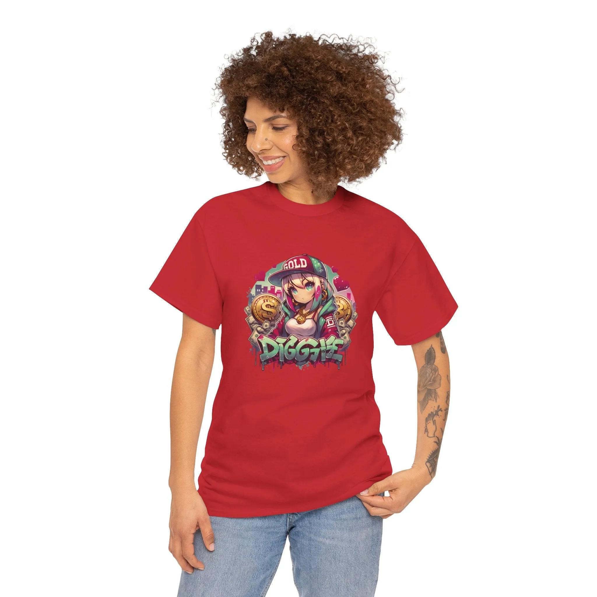 Graffiti Anime Girls Unisex Heavy Cotton Tee