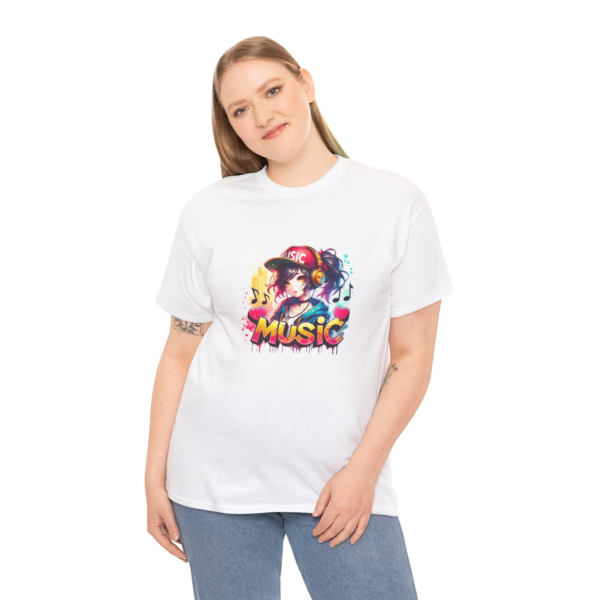 Graffiti Anime Unisex Heavy Cotton Tee