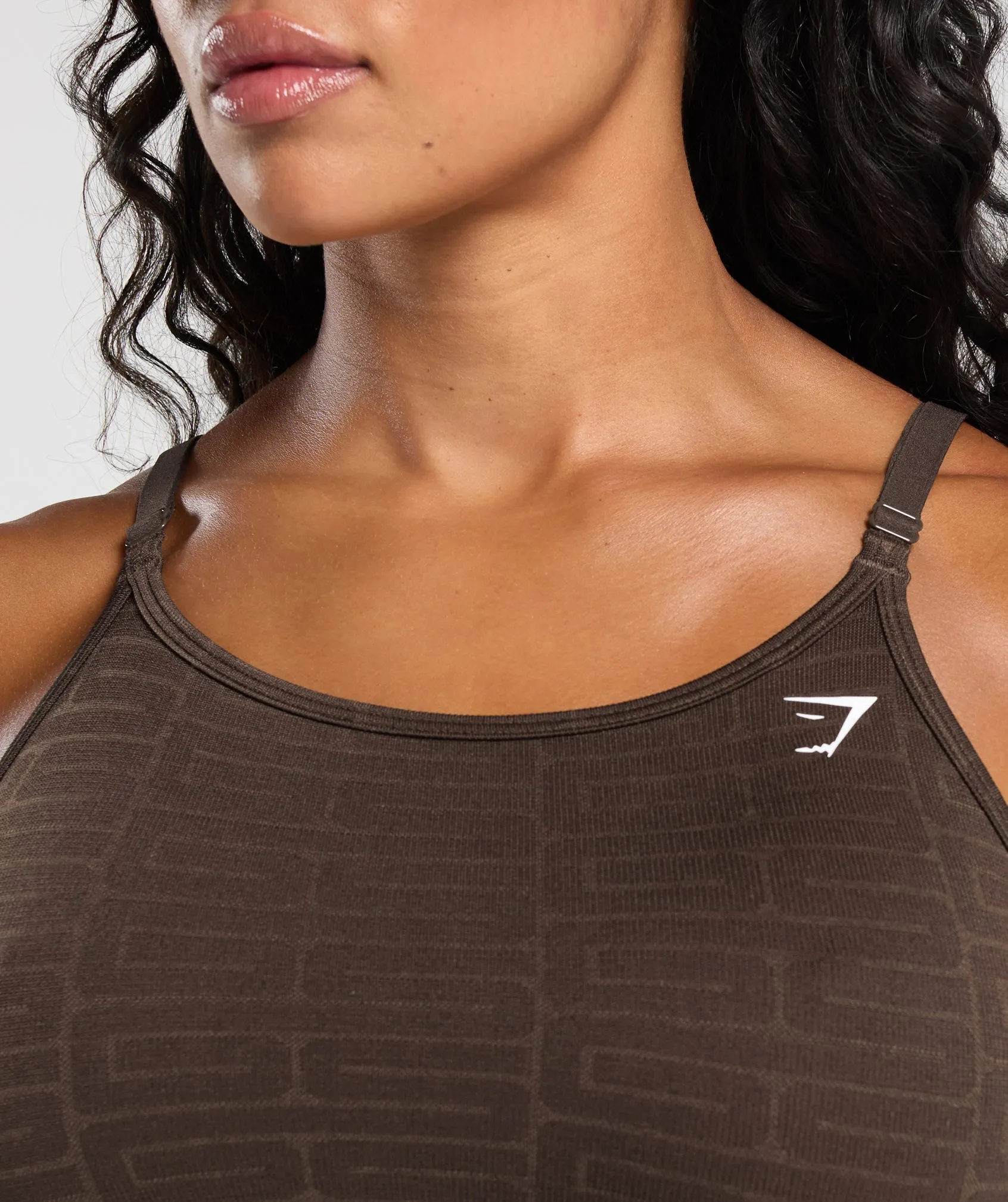 Gymshark Adapt Monogram Seamless Midi Tank - Archive Brown/Soul Brown