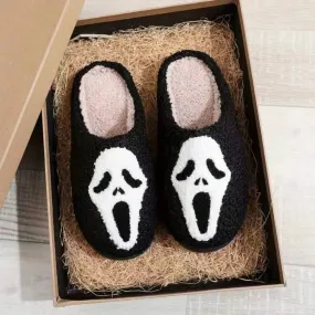 Halloween Slippers Halloween Ghost Shoes Comfortable Soft Home Cotton Slippers