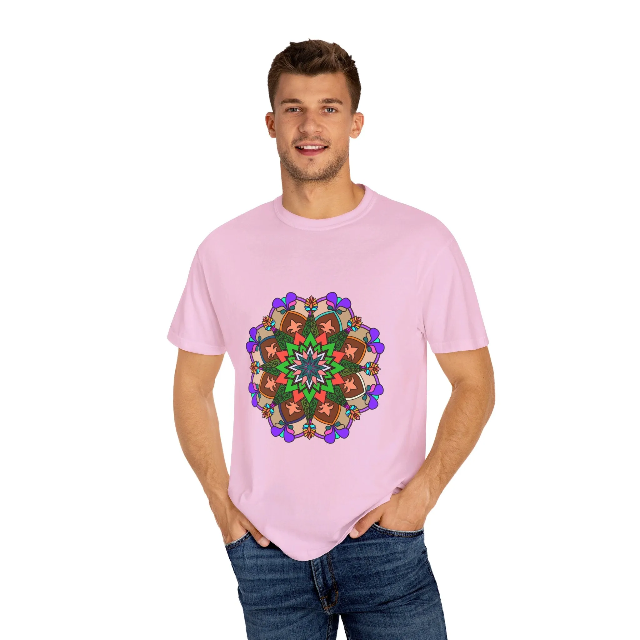 Hand-Drawn Mandala T-Shirt - 100% Cotton - Unisex