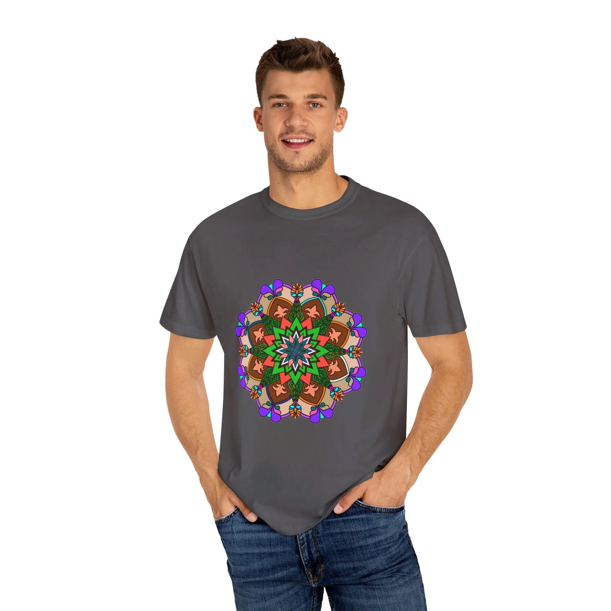 Hand-Drawn Mandala T-Shirt - 100% Cotton - Unisex