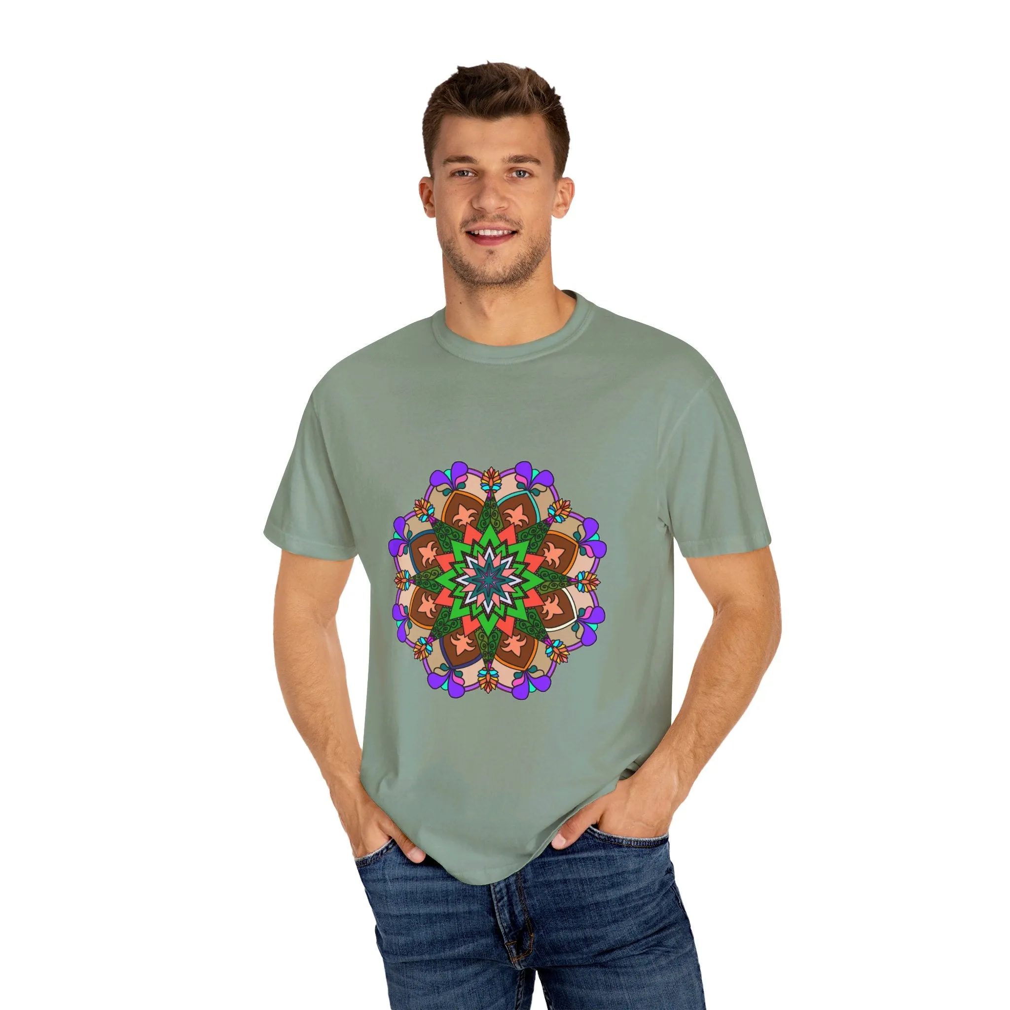 Hand-Drawn Mandala T-Shirt - 100% Cotton - Unisex