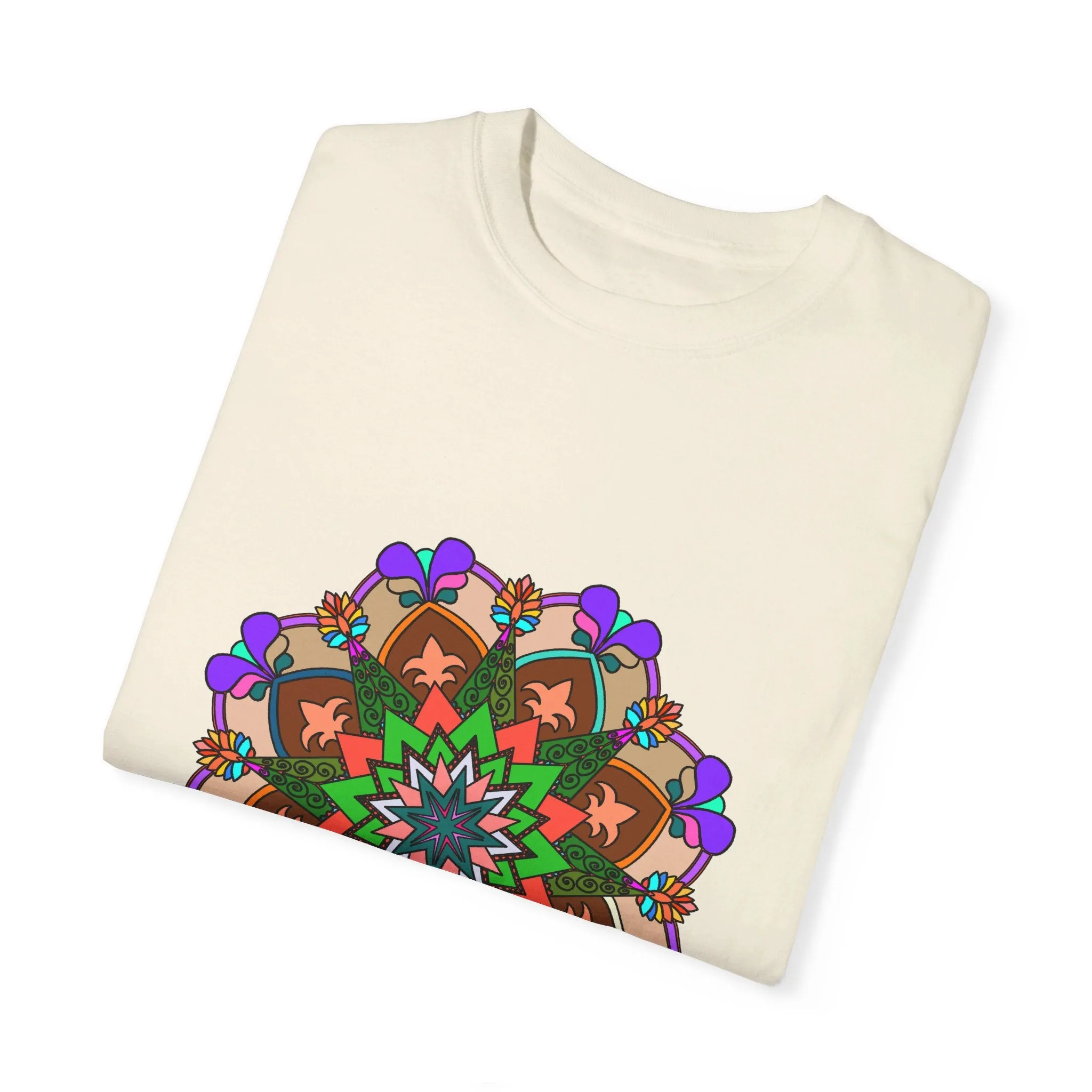 Hand-Drawn Mandala T-Shirt - 100% Cotton - Unisex