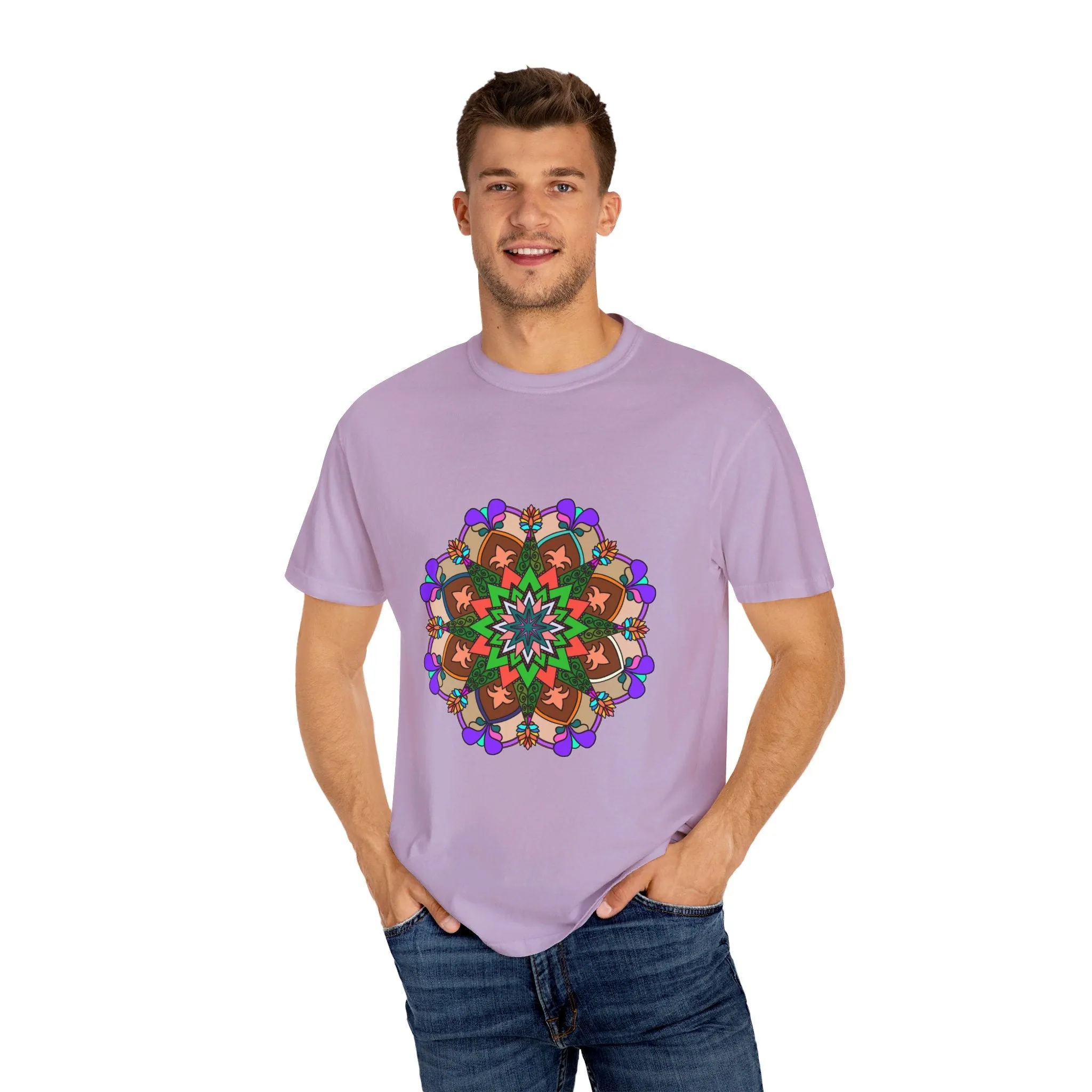 Hand-Drawn Mandala T-Shirt - 100% Cotton - Unisex