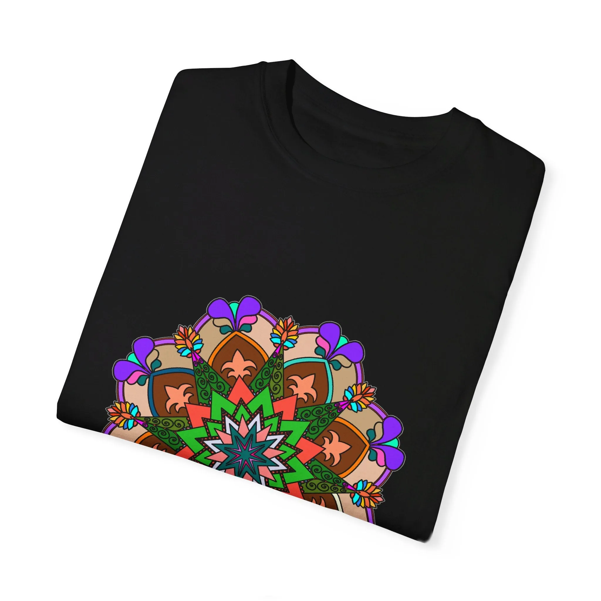 Hand-Drawn Mandala T-Shirt - 100% Cotton - Unisex