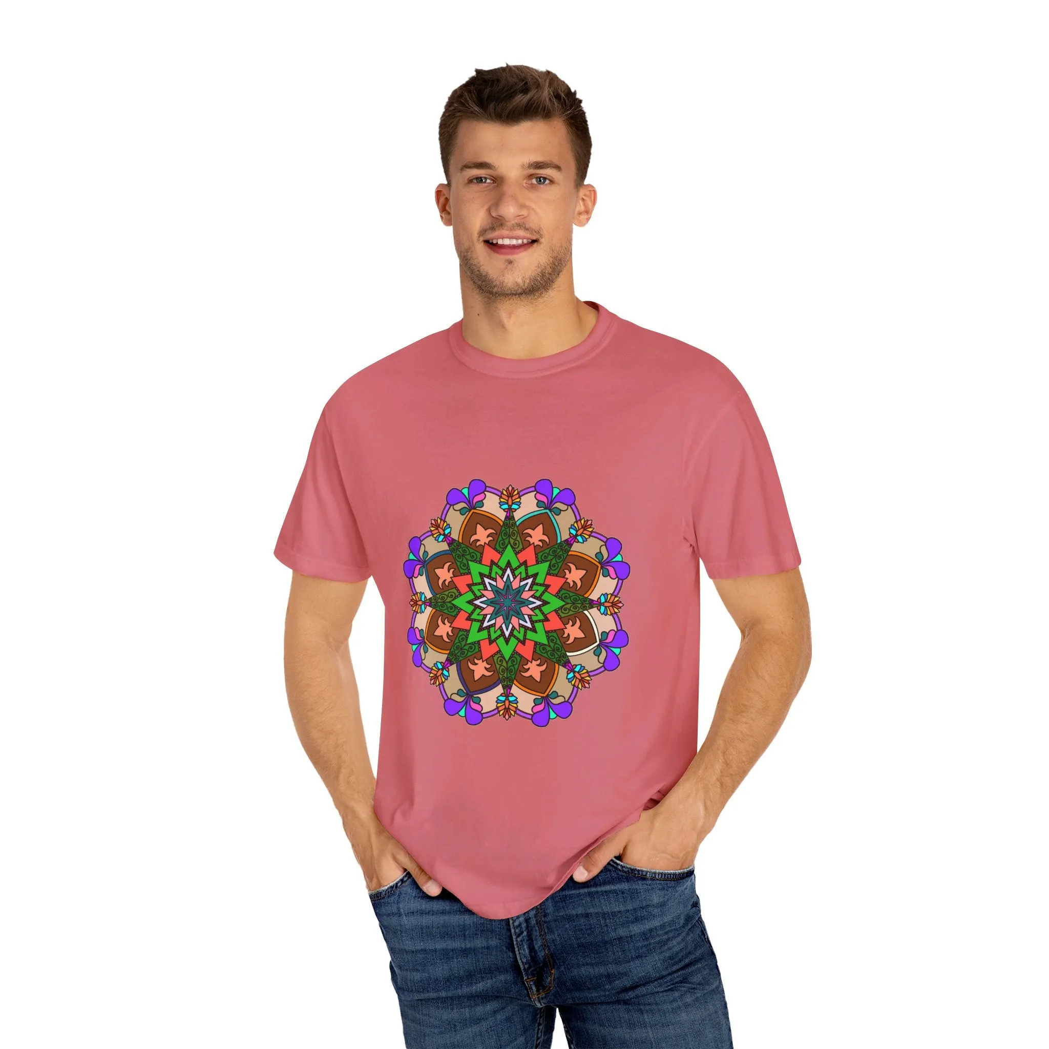 Hand-Drawn Mandala T-Shirt - 100% Cotton - Unisex