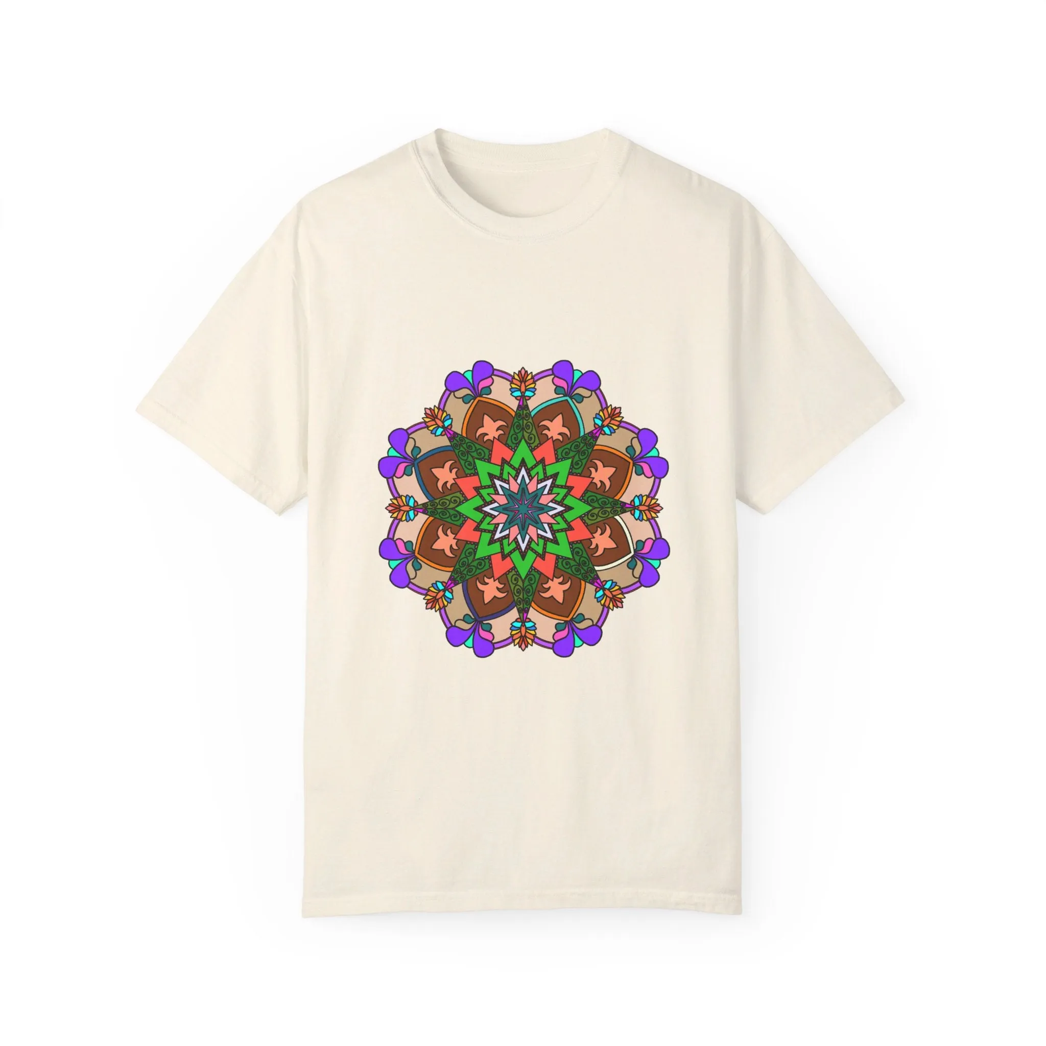 Hand-Drawn Mandala T-Shirt - 100% Cotton - Unisex