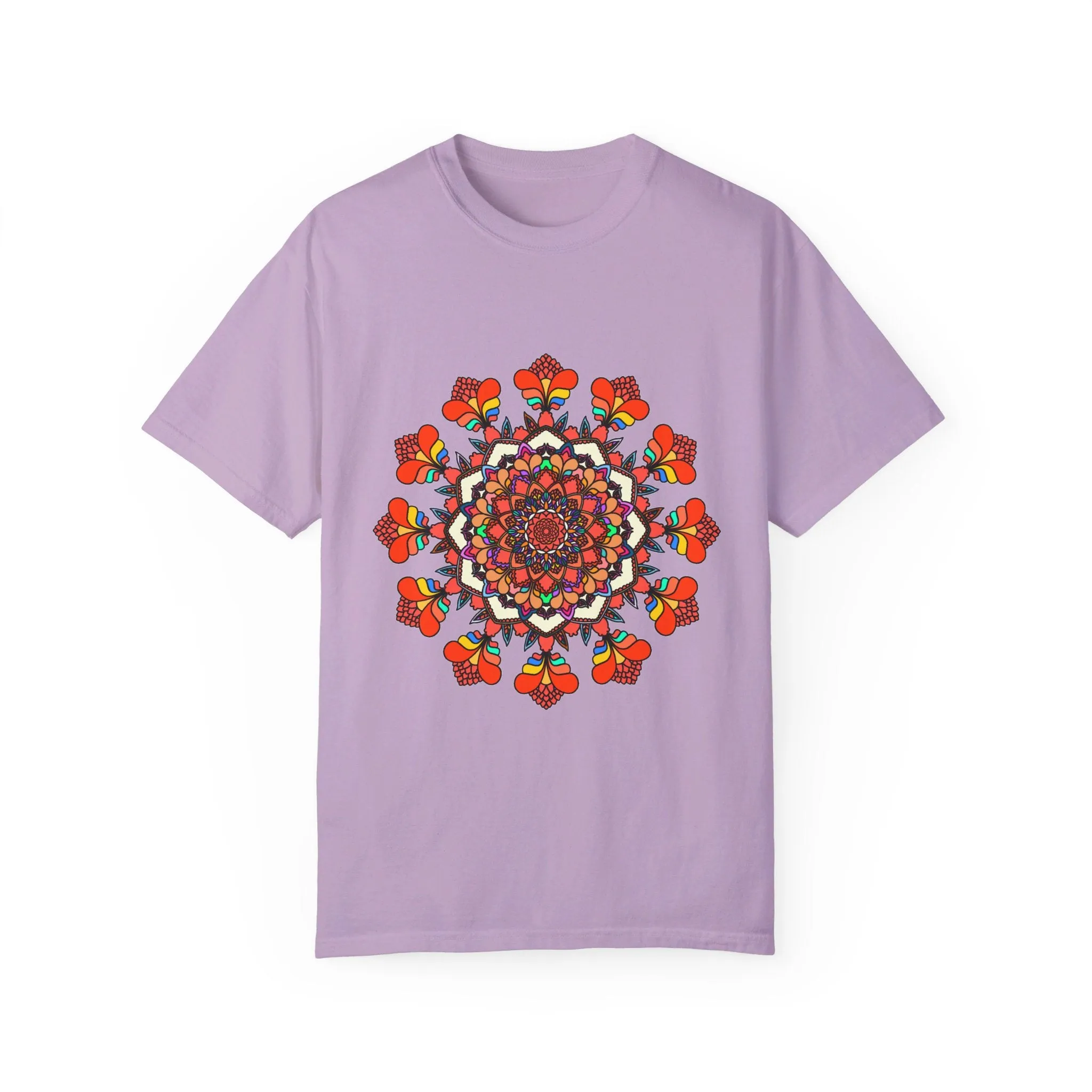 Handmade Mandala Design T-Shirt - 100% Cotton