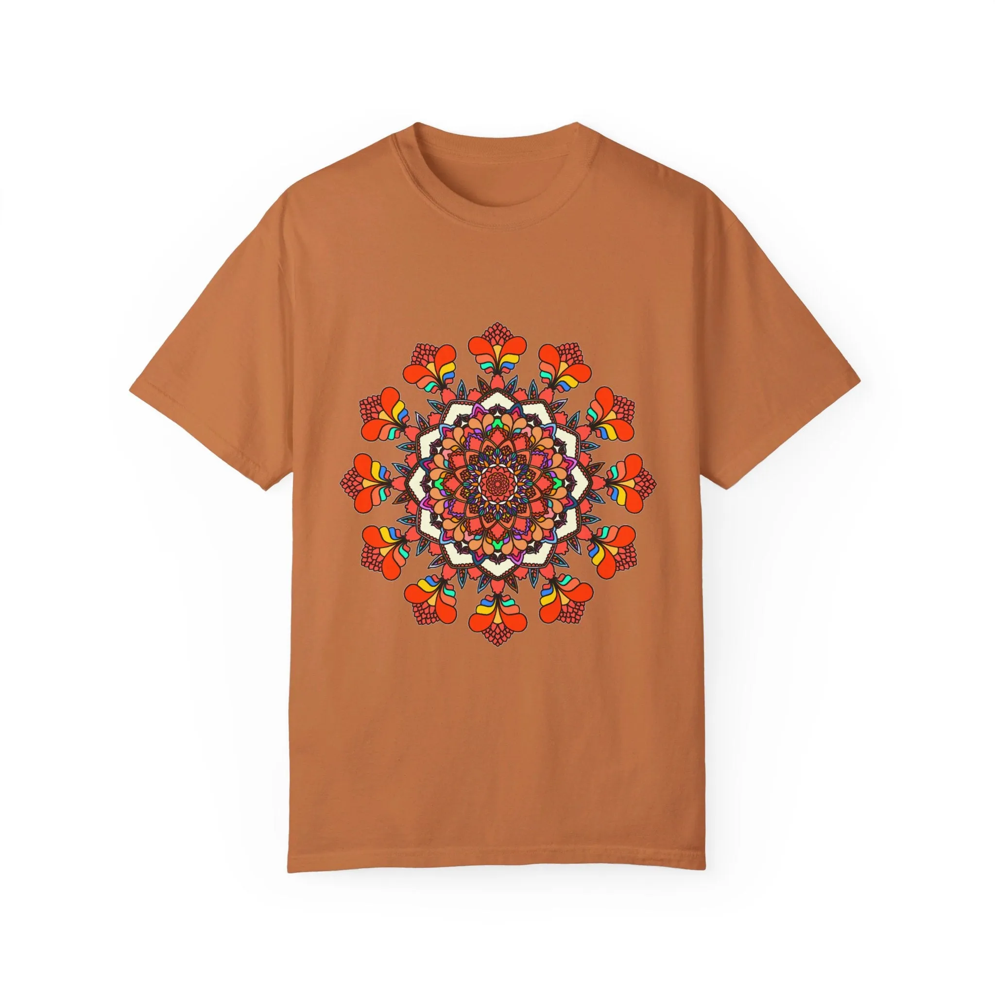 Handmade Mandala Design T-Shirt - 100% Cotton