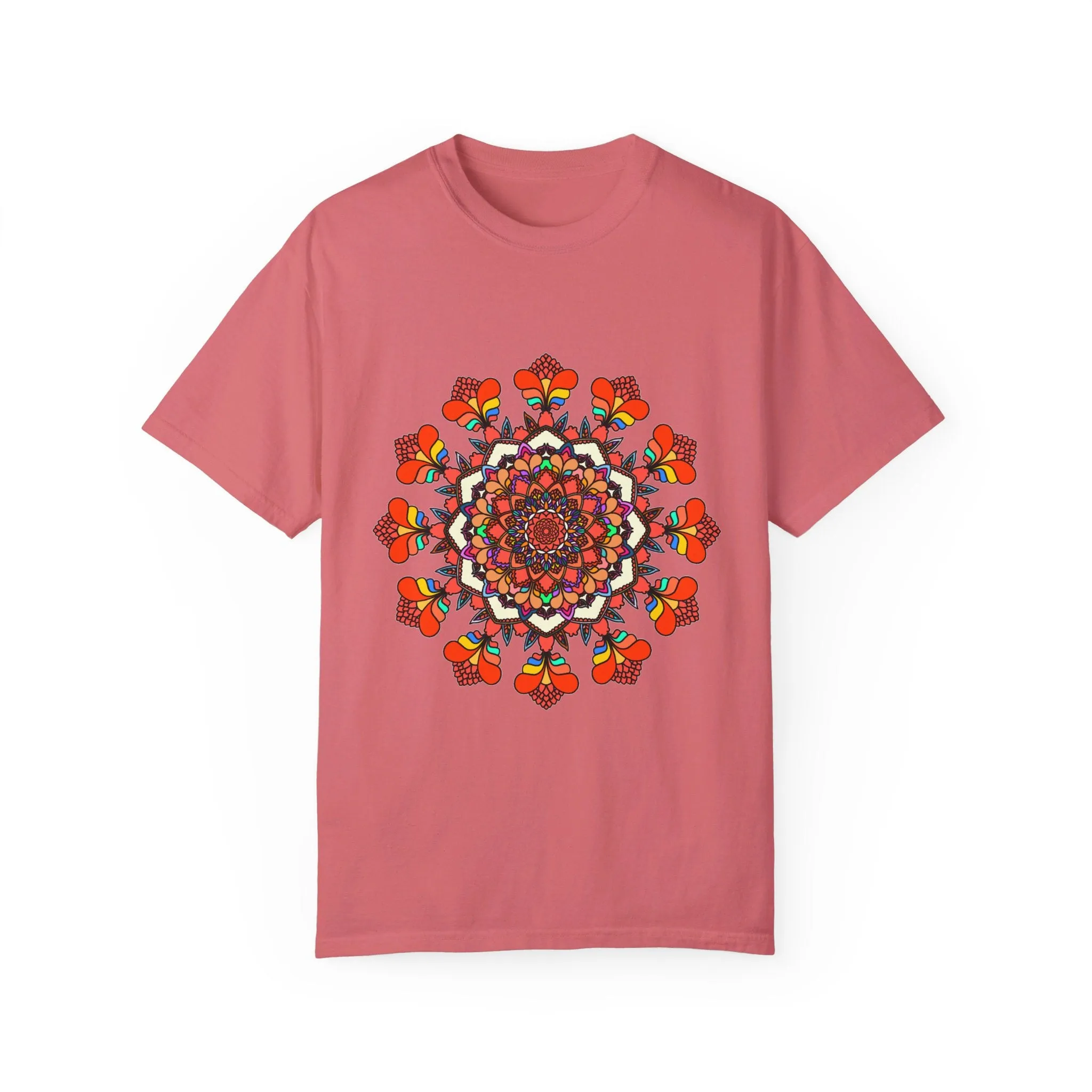 Handmade Mandala Design T-Shirt - 100% Cotton