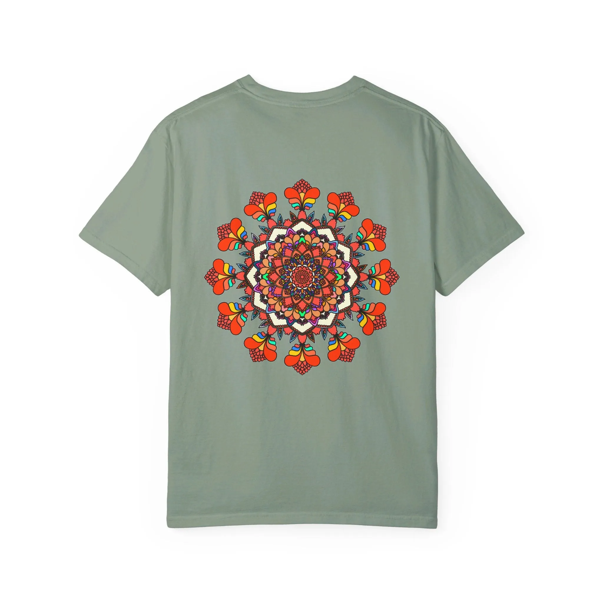 Handmade Mandala Design T-Shirt - 100% Cotton