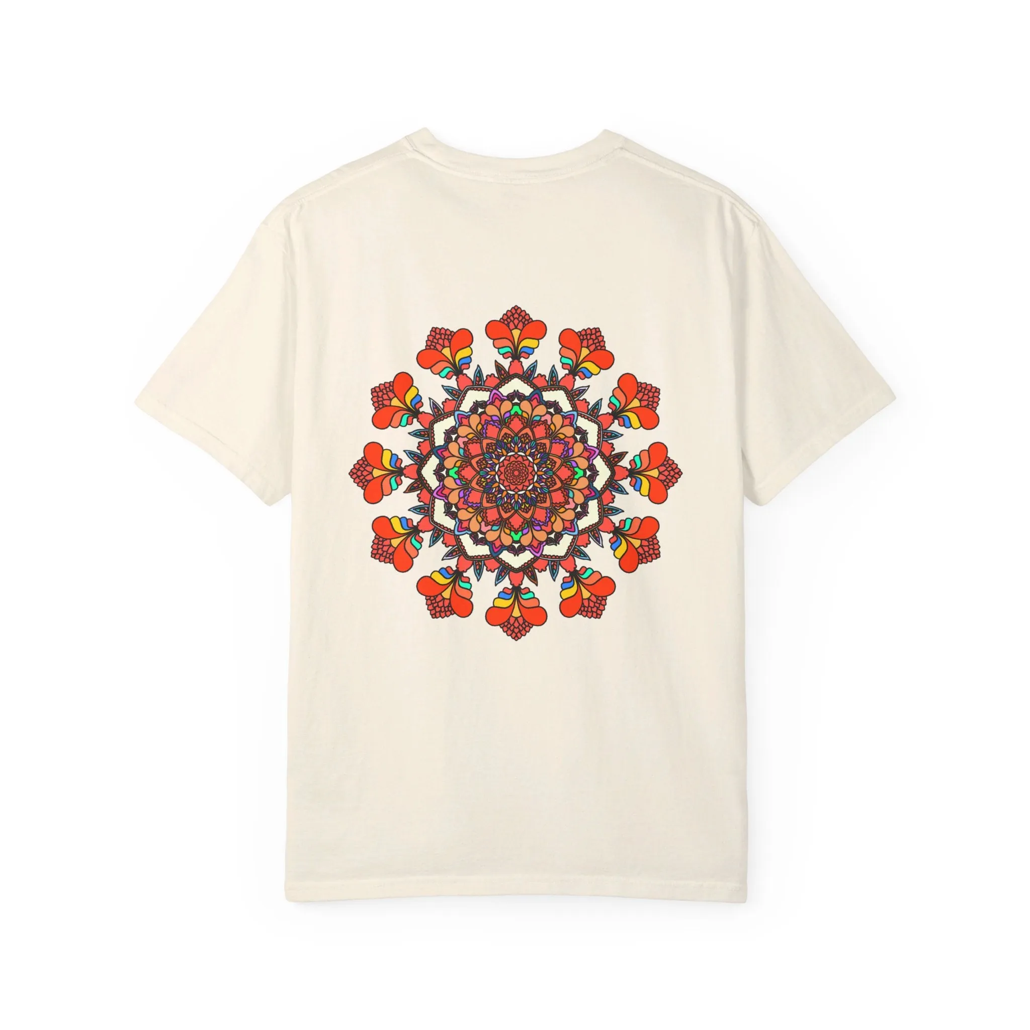 Handmade Mandala Design T-Shirt - 100% Cotton