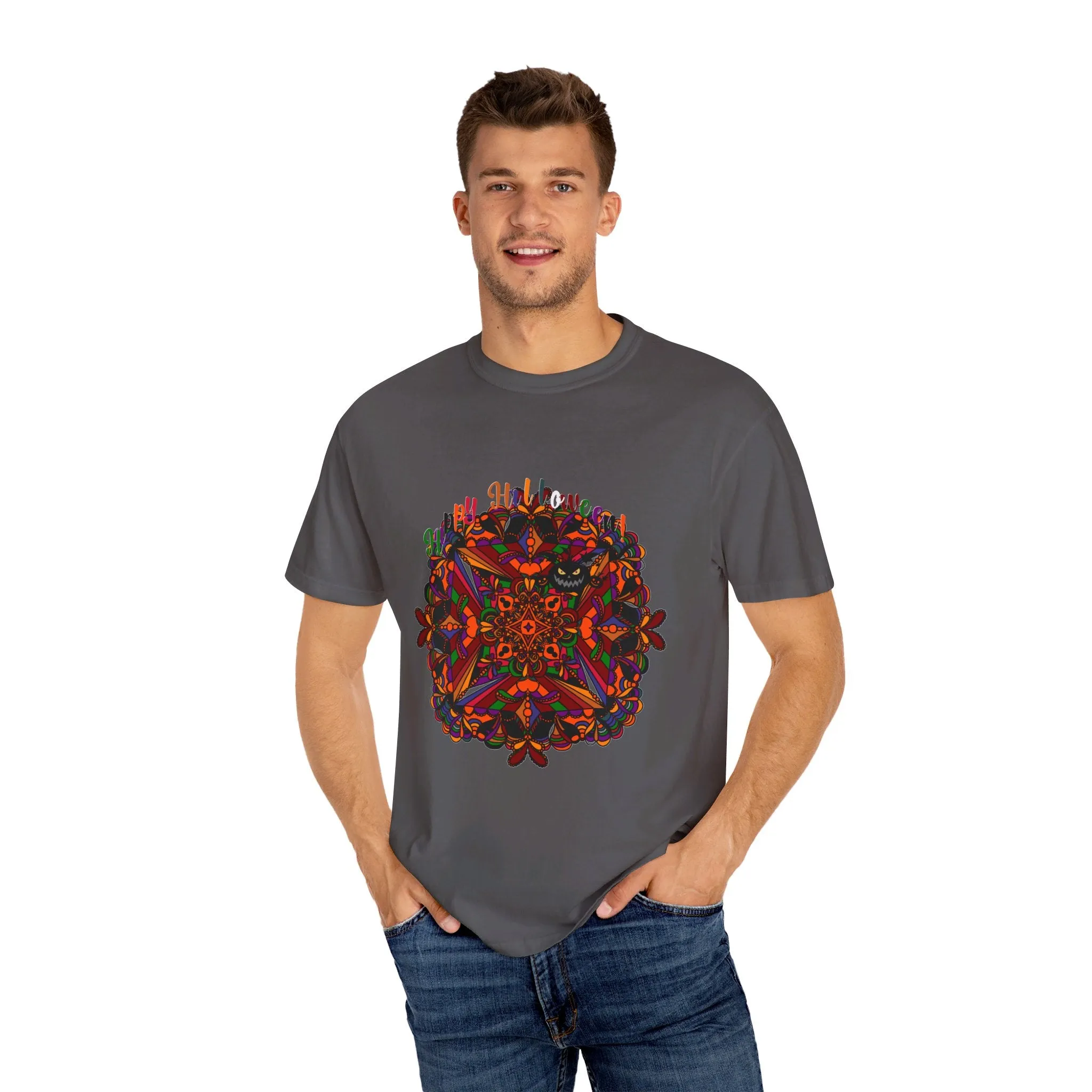 Handmade Pumpkin Mandala Design Tee