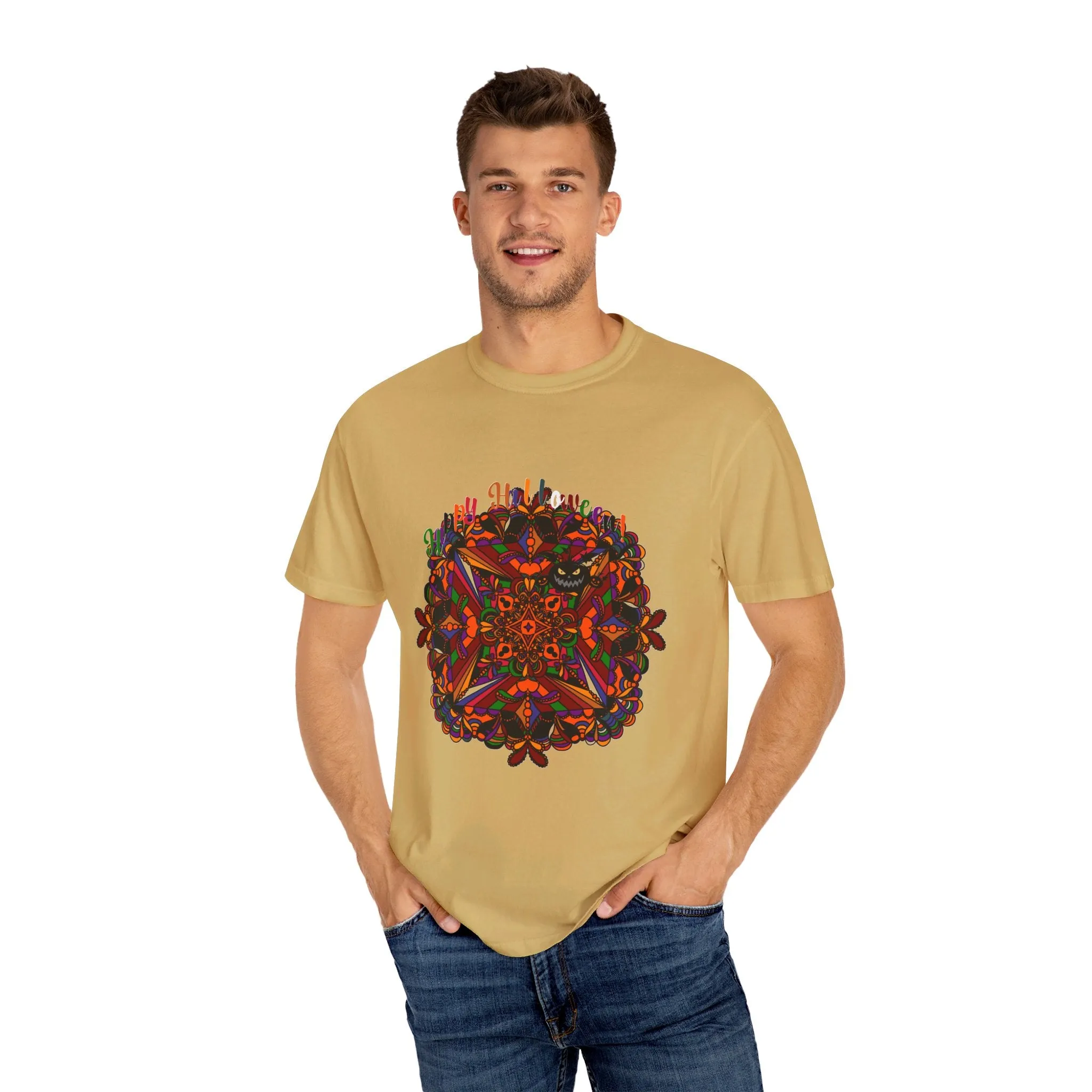 Handmade Pumpkin Mandala Design Tee