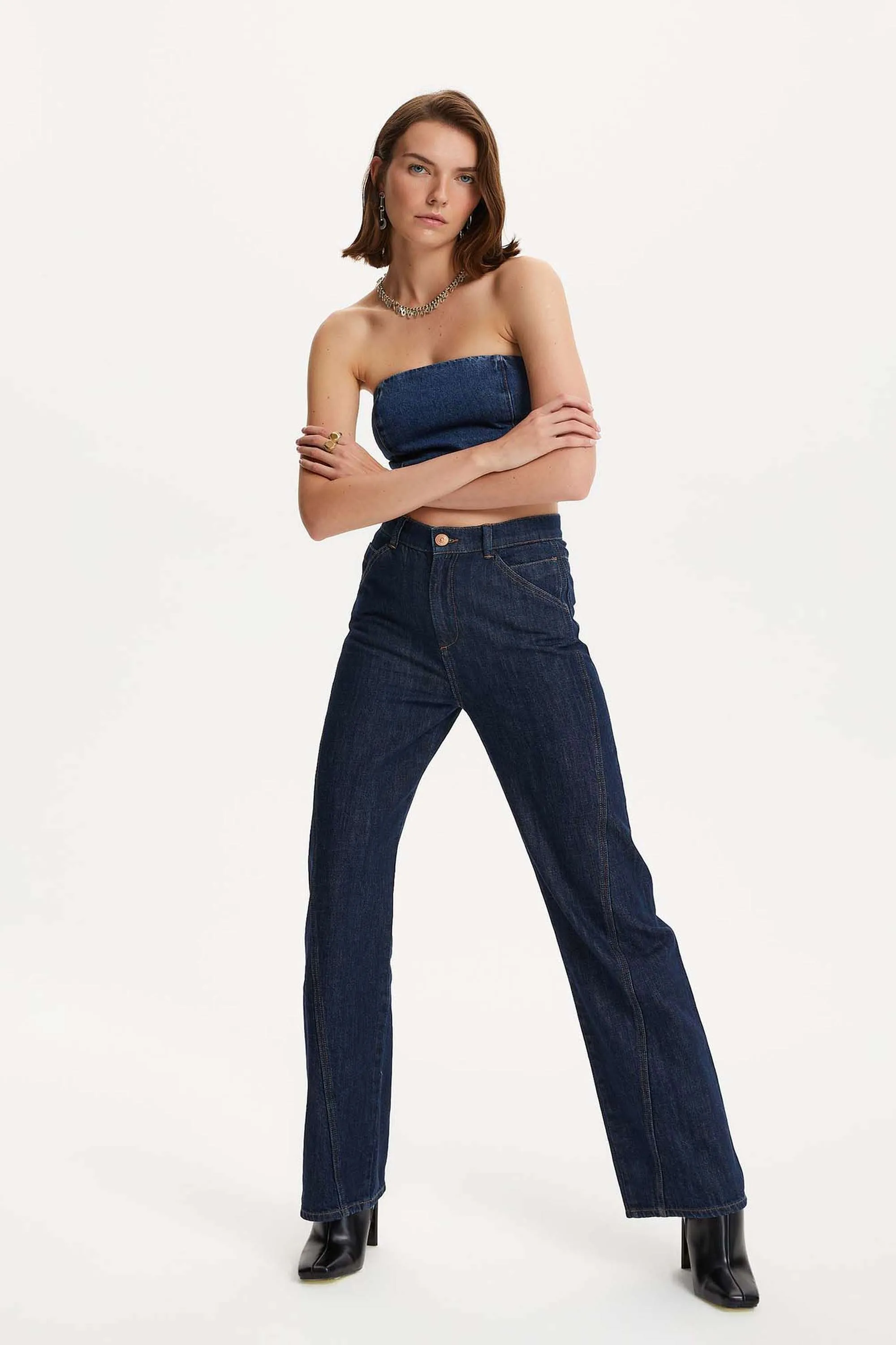 High-Waisted Straight Jeans (Final Sale)