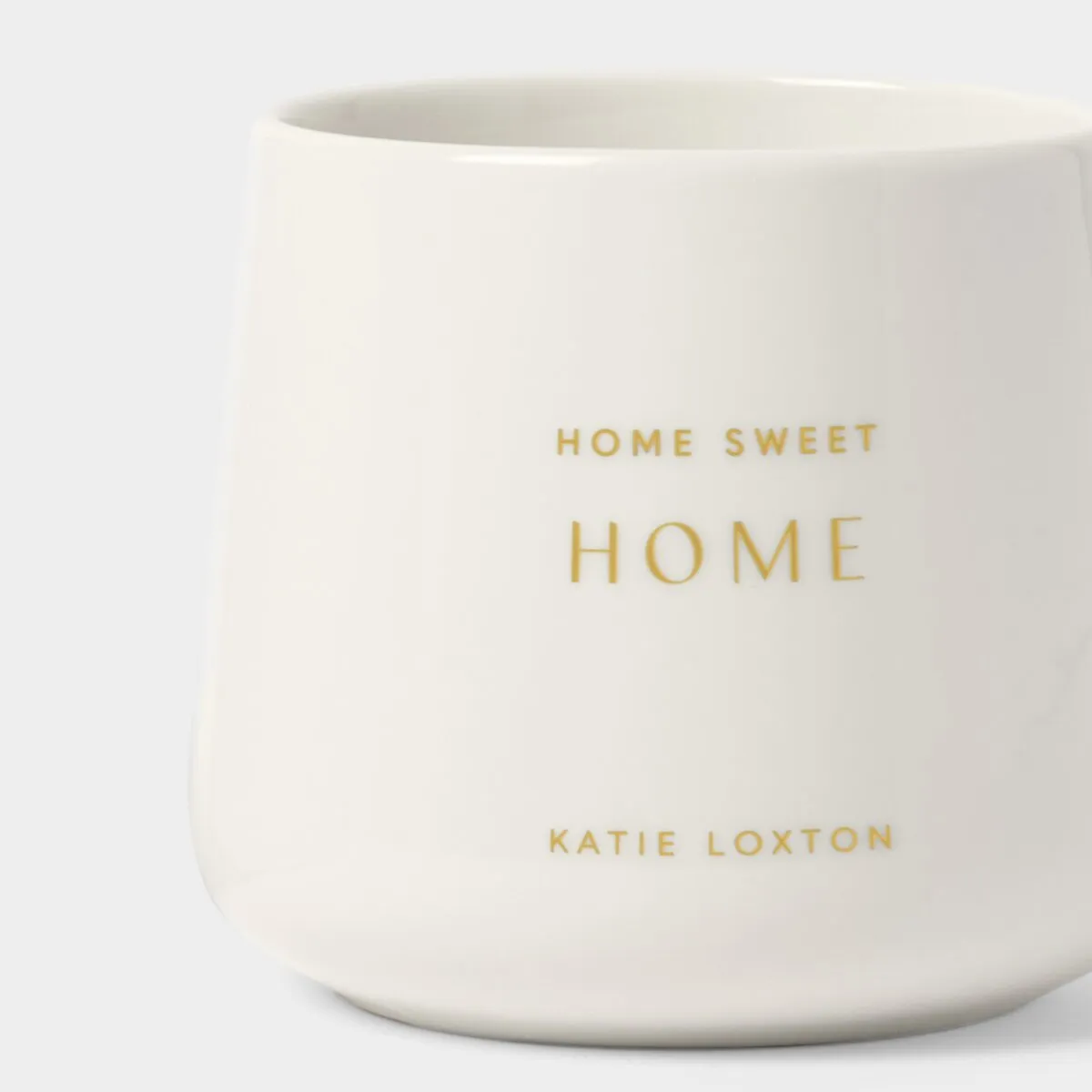 'Home Sweet Home' Porcelain Mug | White & Gold