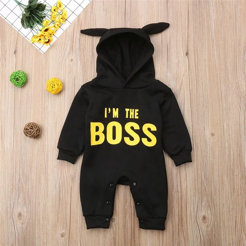 I'm The Boss Hooded Romper