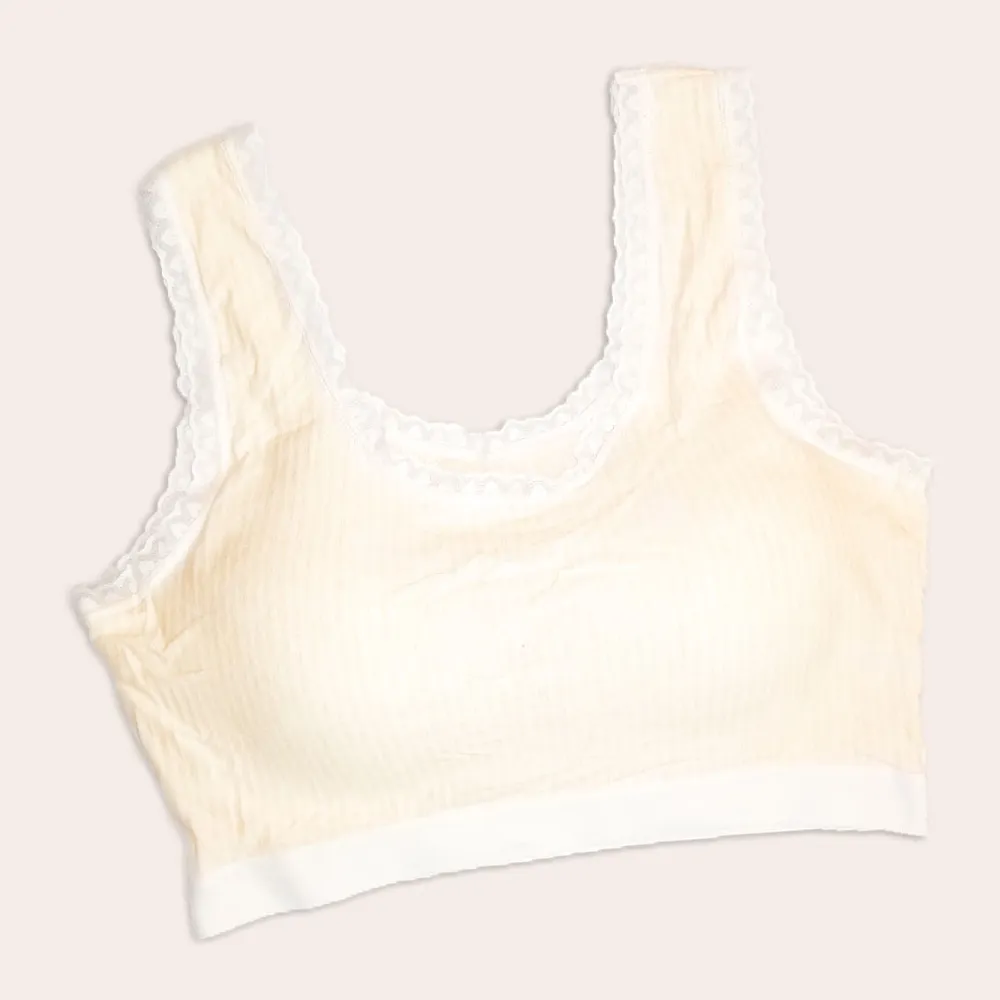 Ladies Wireless Thin Padded Cotton Comfy Bra