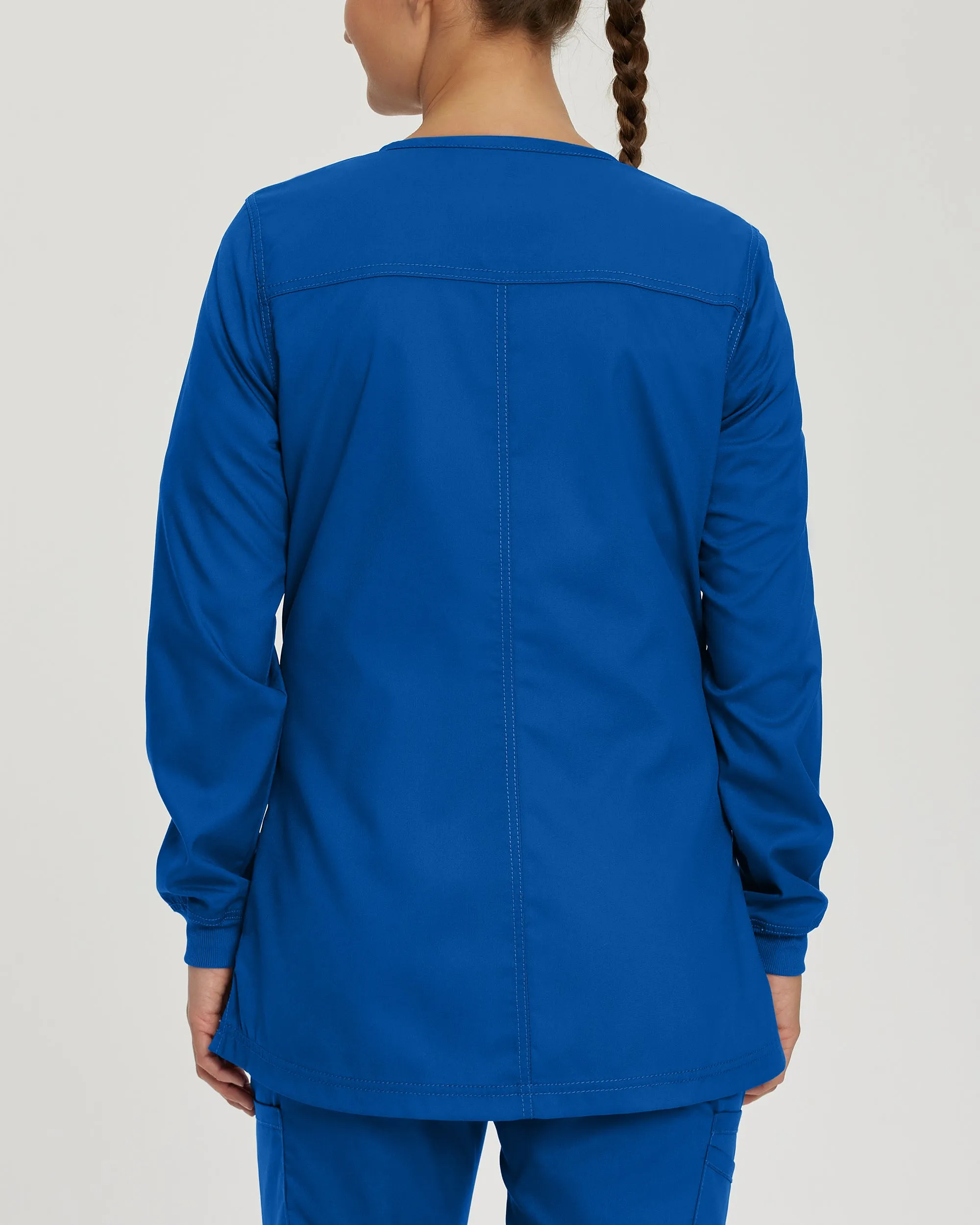 Landau Womens Crew Neck Warm Up Jacket