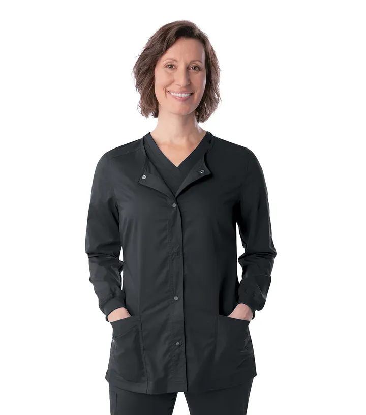 Landau Womens Crew Neck Warm Up Jacket