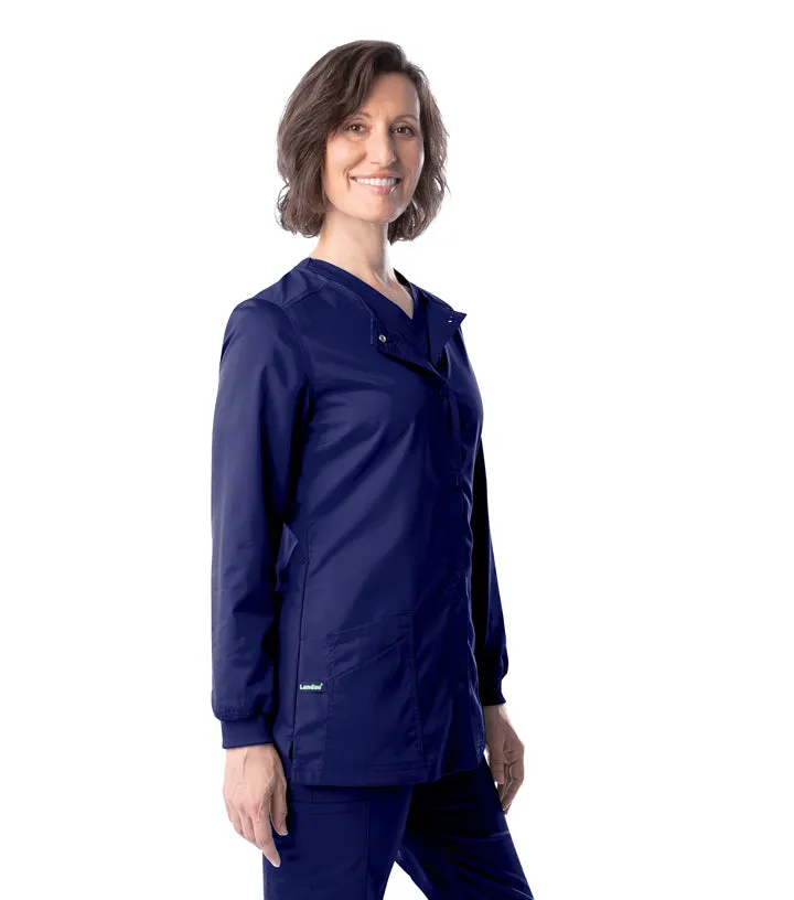 Landau Womens Crew Neck Warm Up Jacket